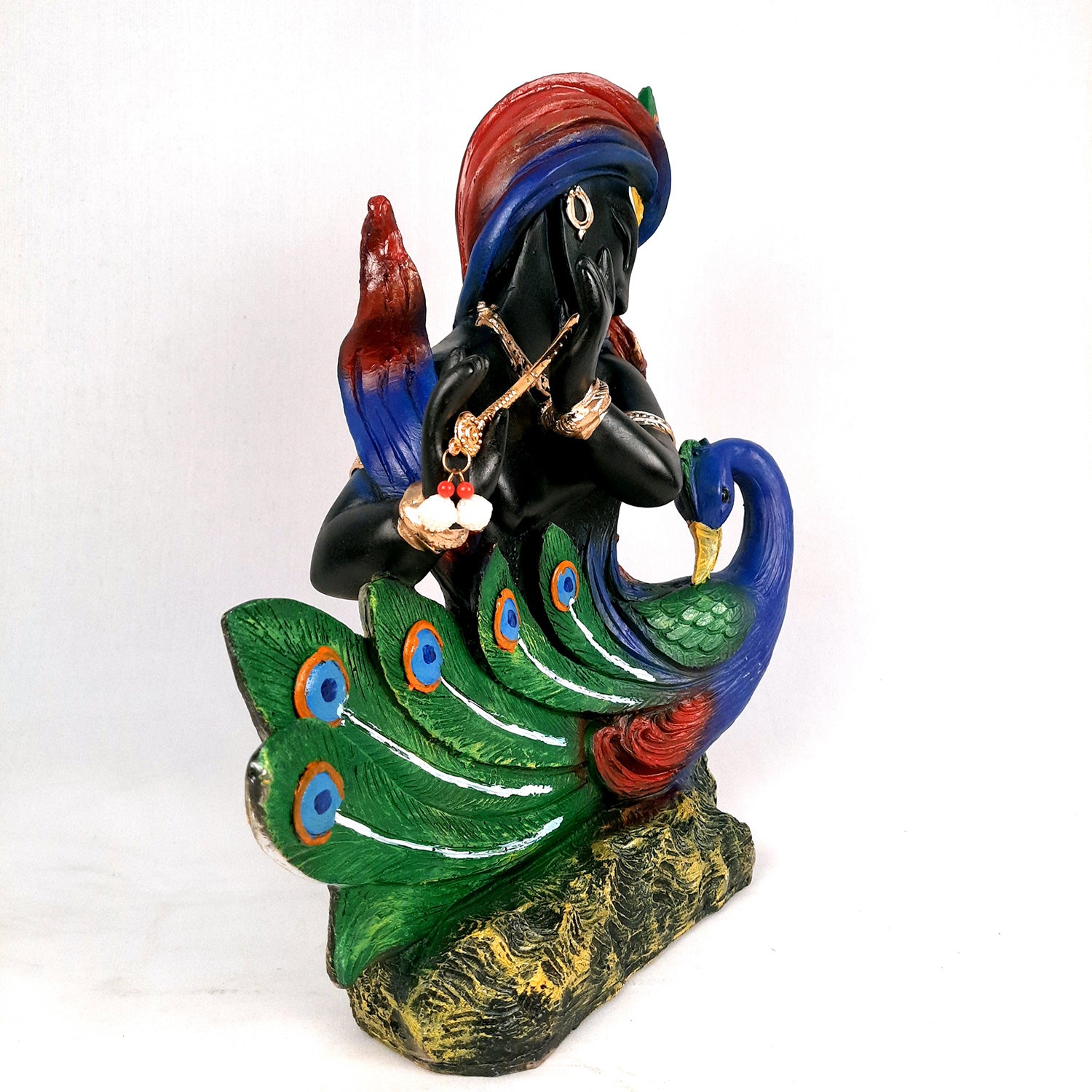 Radha Krishna Statue | Lord Krishna with Radha Idol for Home, Puja, Living Room & Office Decor | Decorative Hindu God Figurine for Spiritual & Religious Gift - 14 Inch - Apkamart #Style_Design 2