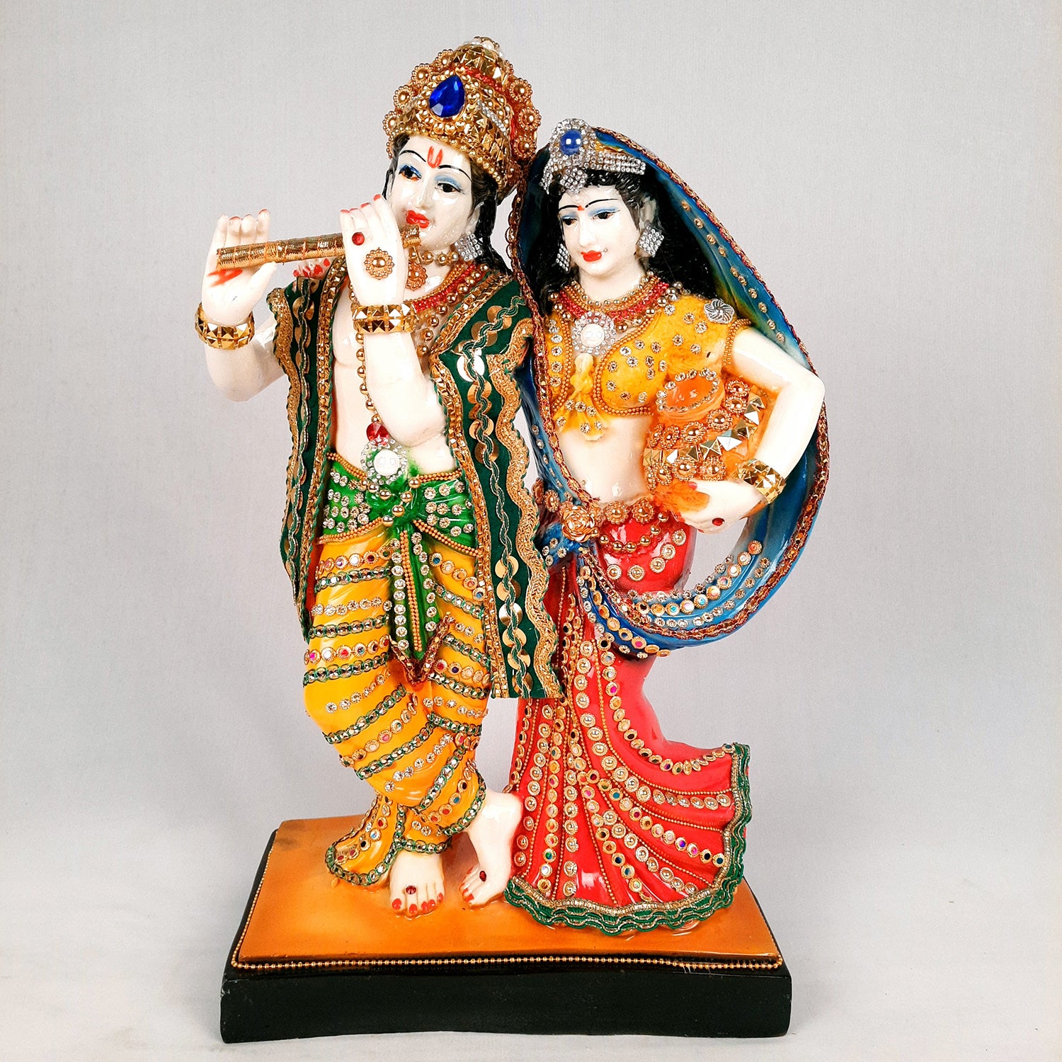 Radha Krishna Statue | Radha Krishna Idol Murti - for Gift, Home, Table, Living Room, Office, Puja Room Decoration - 15 Inch - Apkamart #Style_Design 2