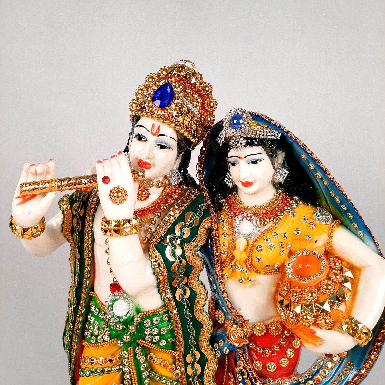 Radha Krishna Statue | Radha Krishna Idol Murti - for Gift, Home, Table, Living Room, Office, Puja Room Decoration - 15 Inch - Apkamart #Style_Design 2