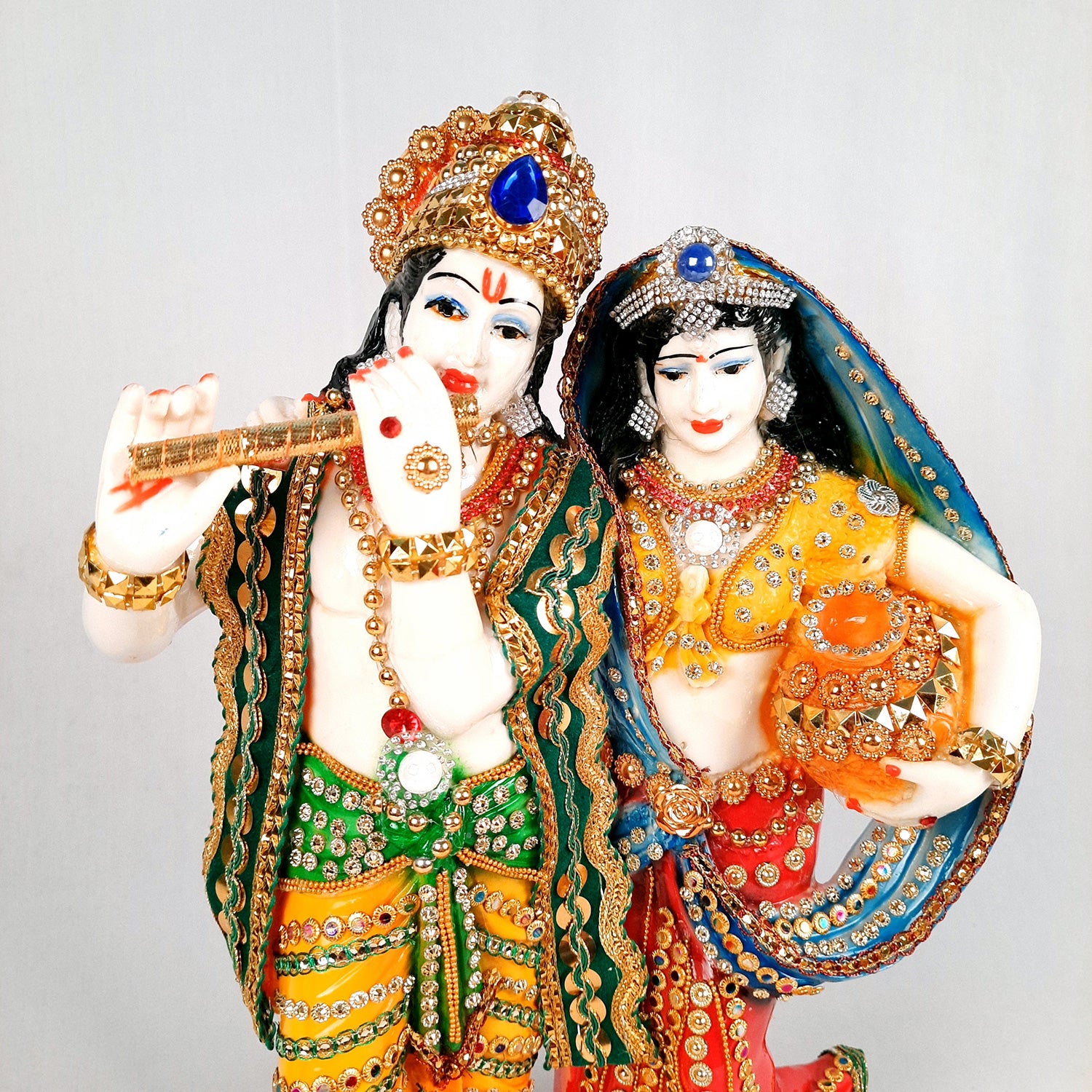 Radha Krishna Statue | Radha Krishna Idol Murti - for Gift, Home, Table, Living Room, Office, Puja Room Decoration - 15 Inch - Apkamart #Style_Design 2