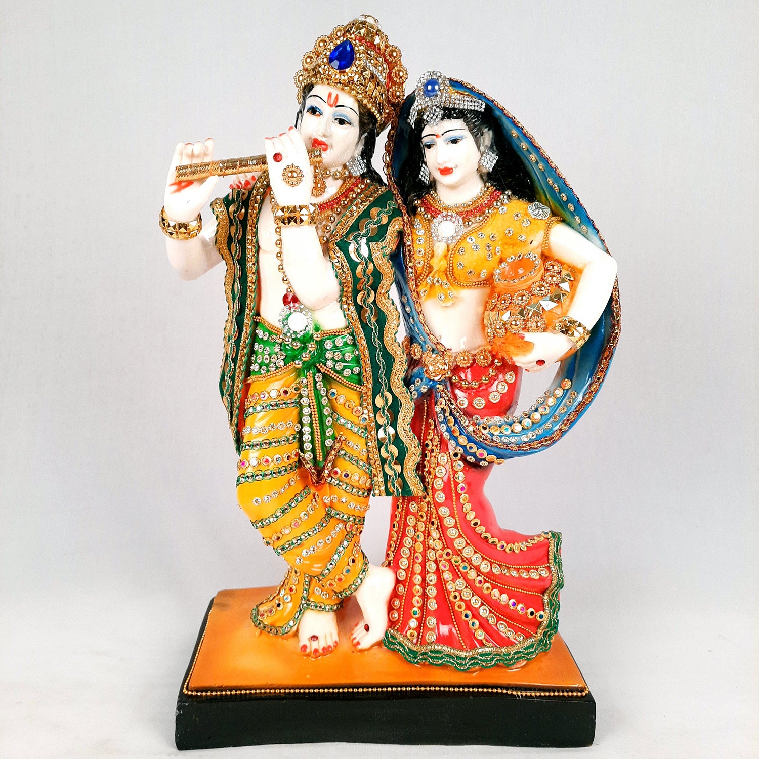 Radha Krishna Statue | Radha Krishna Idol Murti - for Gift, Home, Table, Living Room, Office, Puja Room Decoration - 15 Inch - Apkamart #Style_Design 2