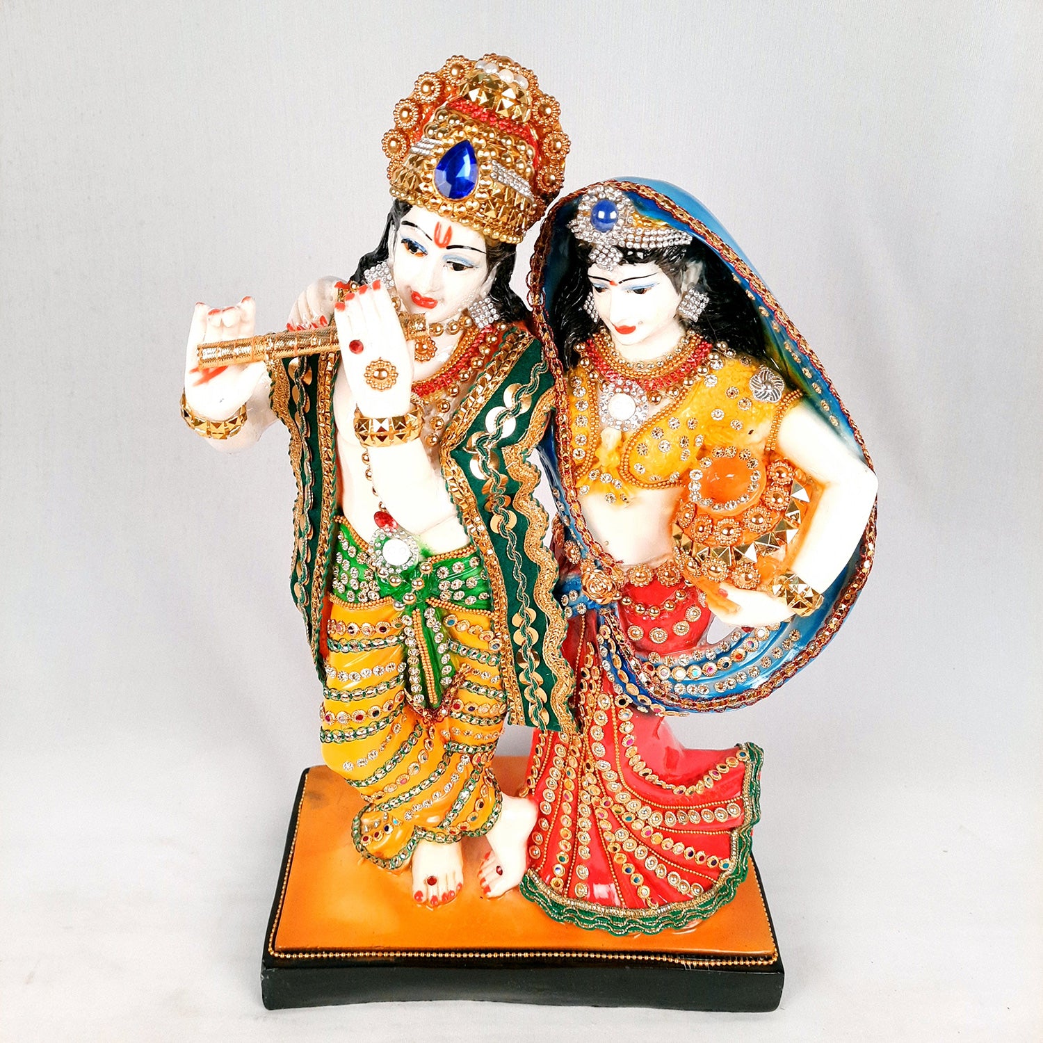 Radha Krishna Statue | Radha Krishna Idol Murti - for Gift, Home, Table, Living Room, Office, Puja Room Decoration - 15 Inch - Apkamart #Style_Design 2