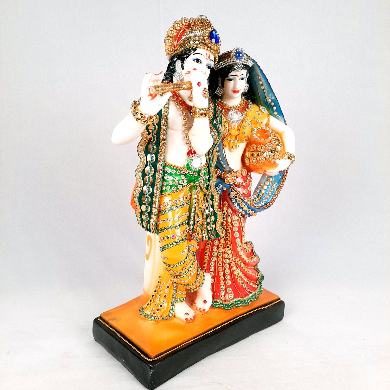 Radha Krishna Statue | Radha Krishna Idol Murti - for Gift, Home, Table, Living Room, Office, Puja Room Decoration - 15 Inch - Apkamart #Style_Design 2