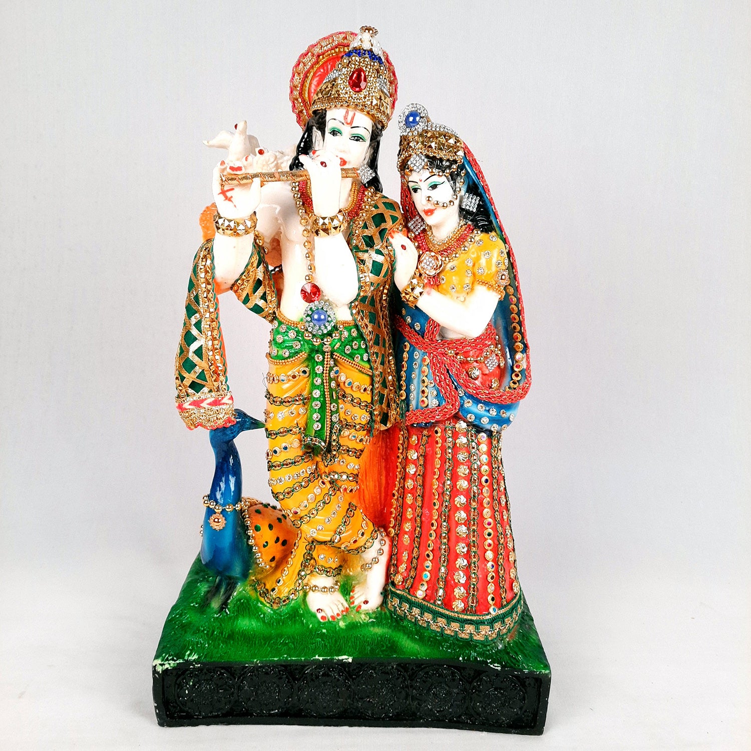 Radha Krishna Statue - Radha Krishna Murti for Home - 16 Inch- Apkamart