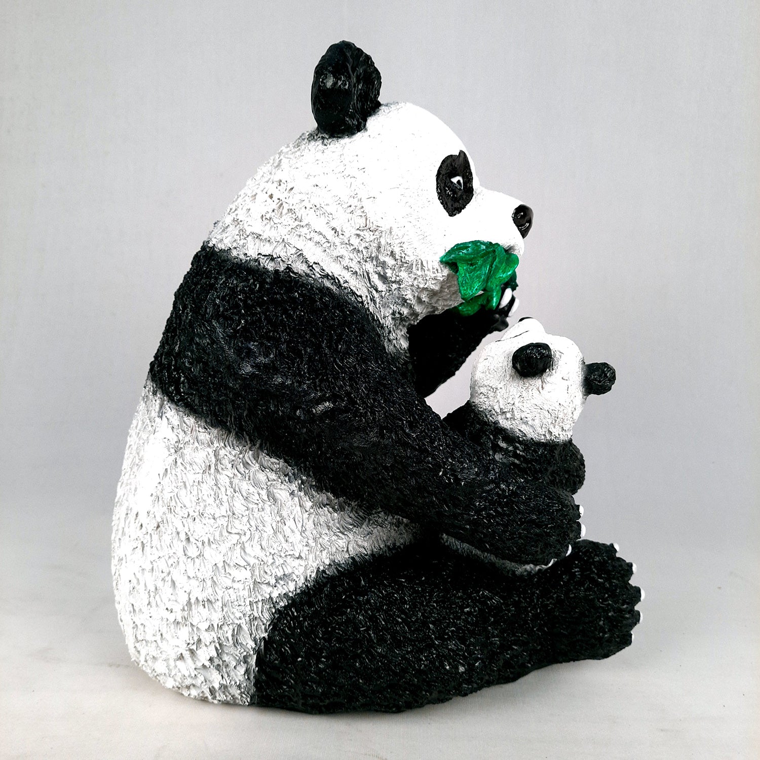 Panda with Baby Showpiece - For Table Decor & Living Room - 13 Inch- Apkamart