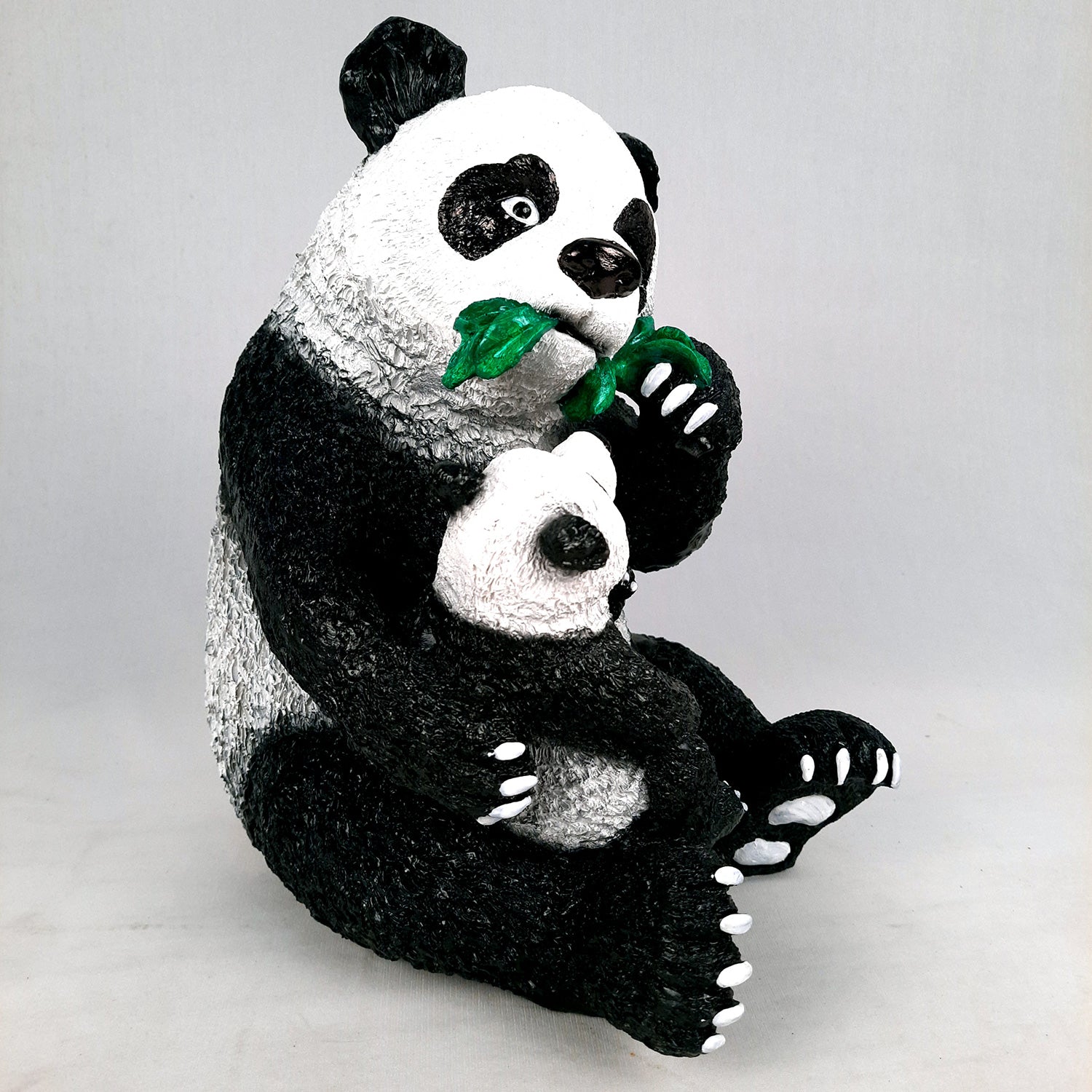 Panda with Baby Showpiece - For Table Decor & Living Room - 13 Inch- Apkamart