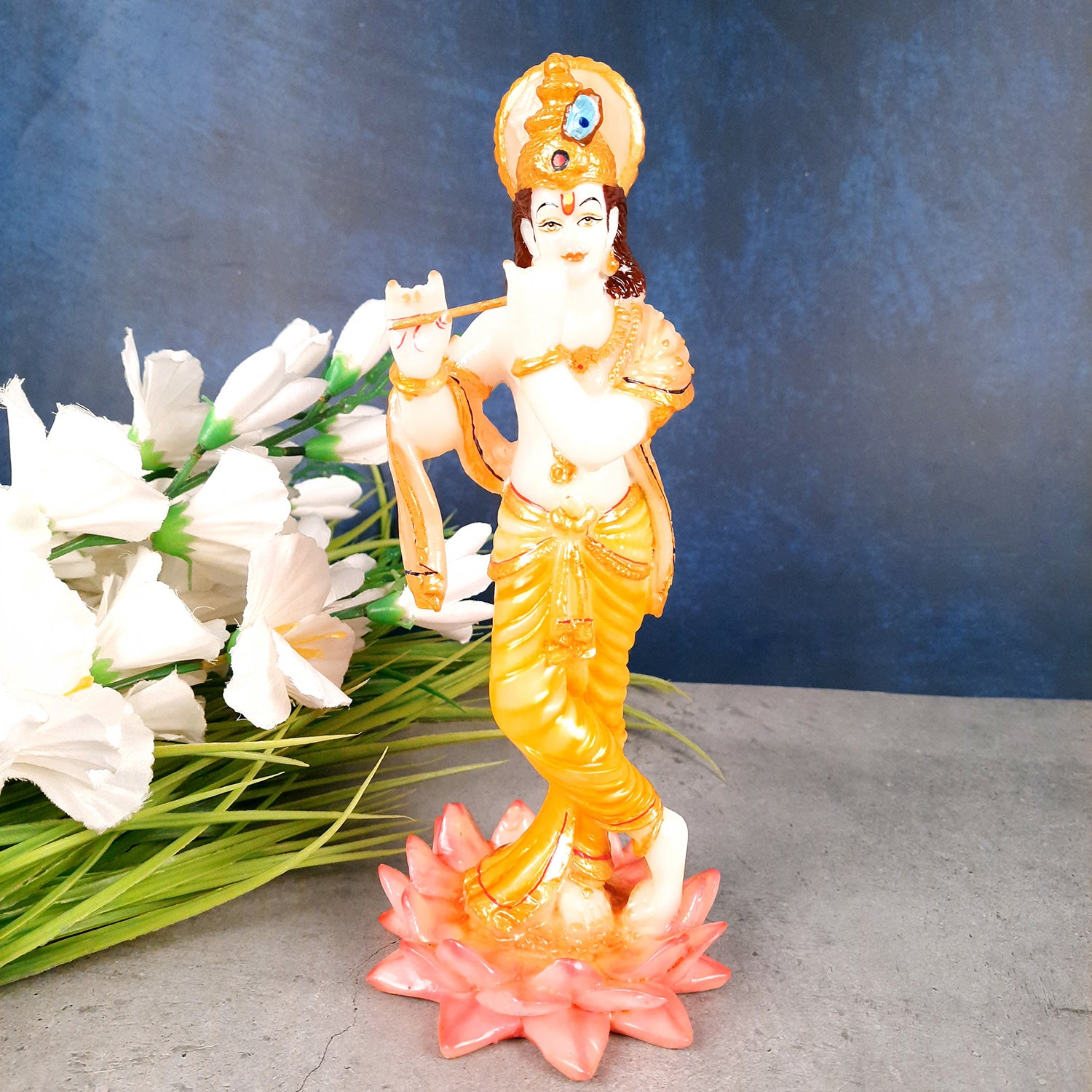 Krishna Showpiece - For Table Decor & Living Room - 11 Inch- Apkamart