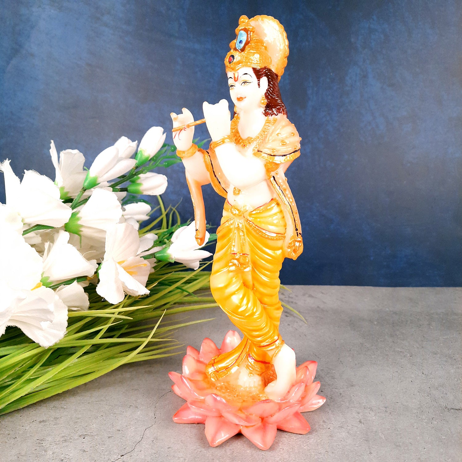 Krishna Showpiece - For Table Decor & Living Room - 11 Inch- Apkamart