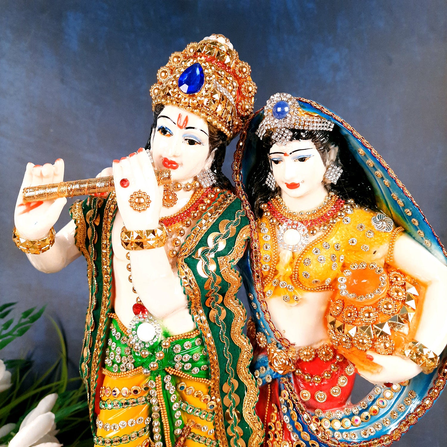 Radha Krishna Statue | Radha Krishna Idol Murti - for Gift, Home, Table, Living Room, Office, Puja Room Decoration - 15 Inch - Apkamart #Style_Design 2