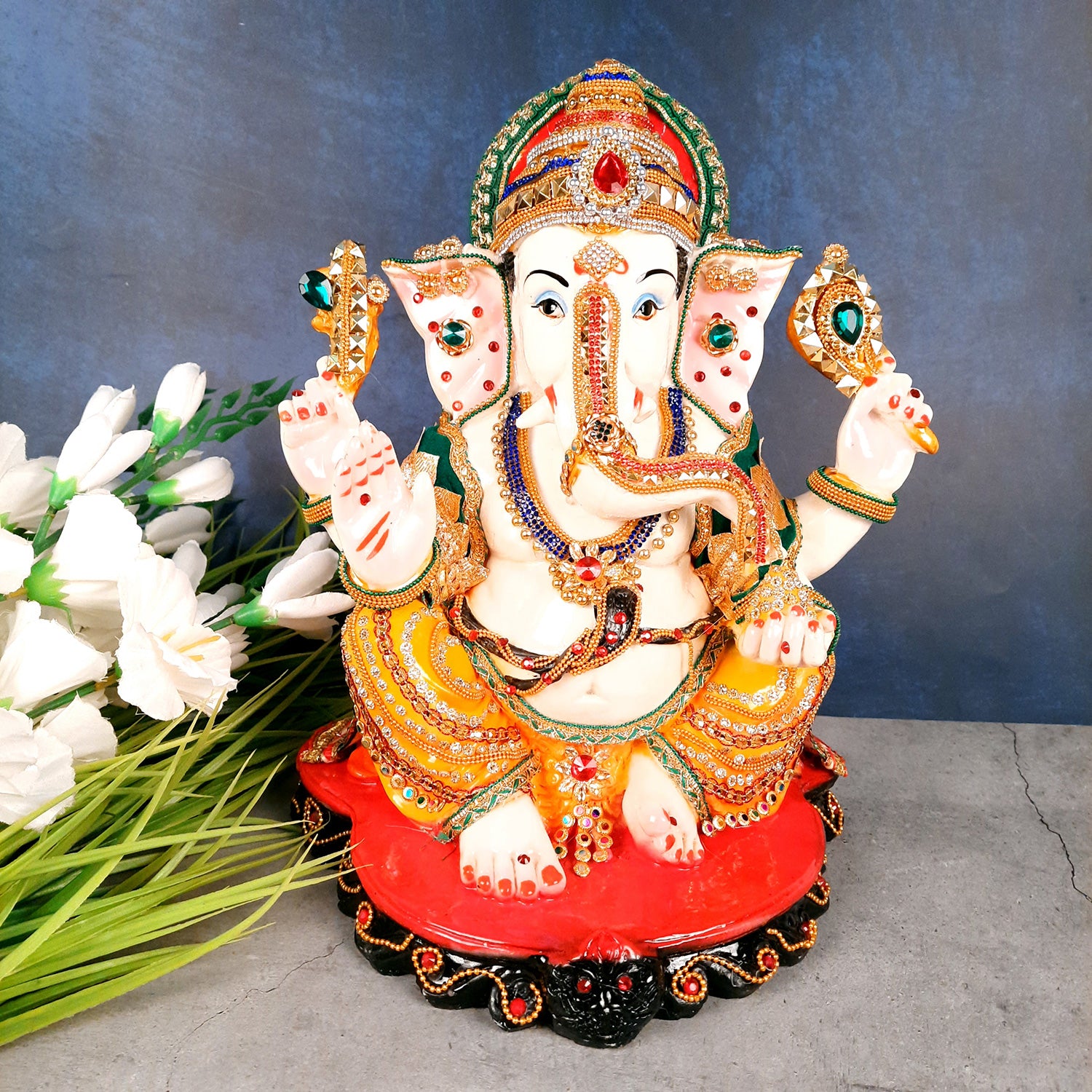 Lord Ganesha Murti | Ganesh Murti for Ganesh Chaturthi - 13 Inch- Apkamart