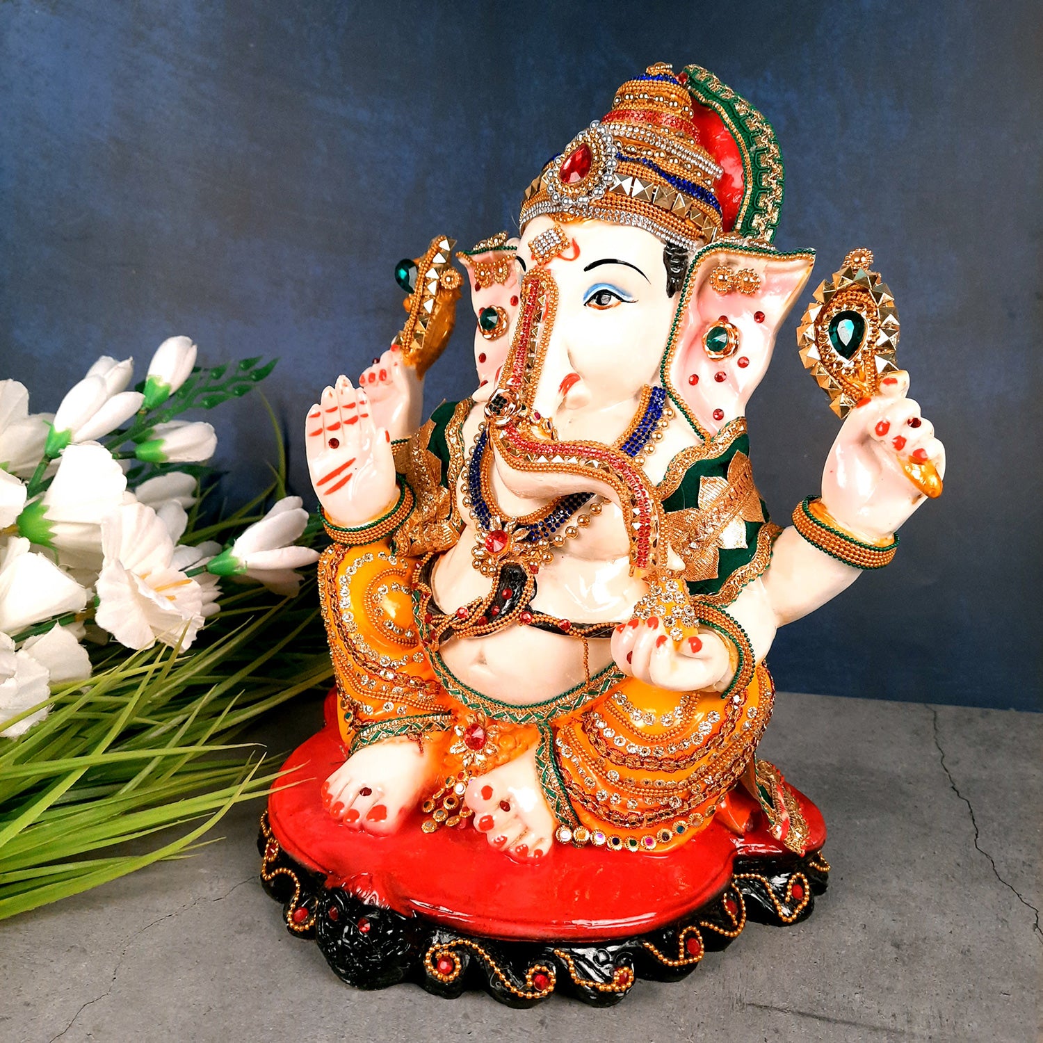 Lord Ganesha Murti | Ganesh Murti for Ganesh Chaturthi - 13 Inch- Apkamart