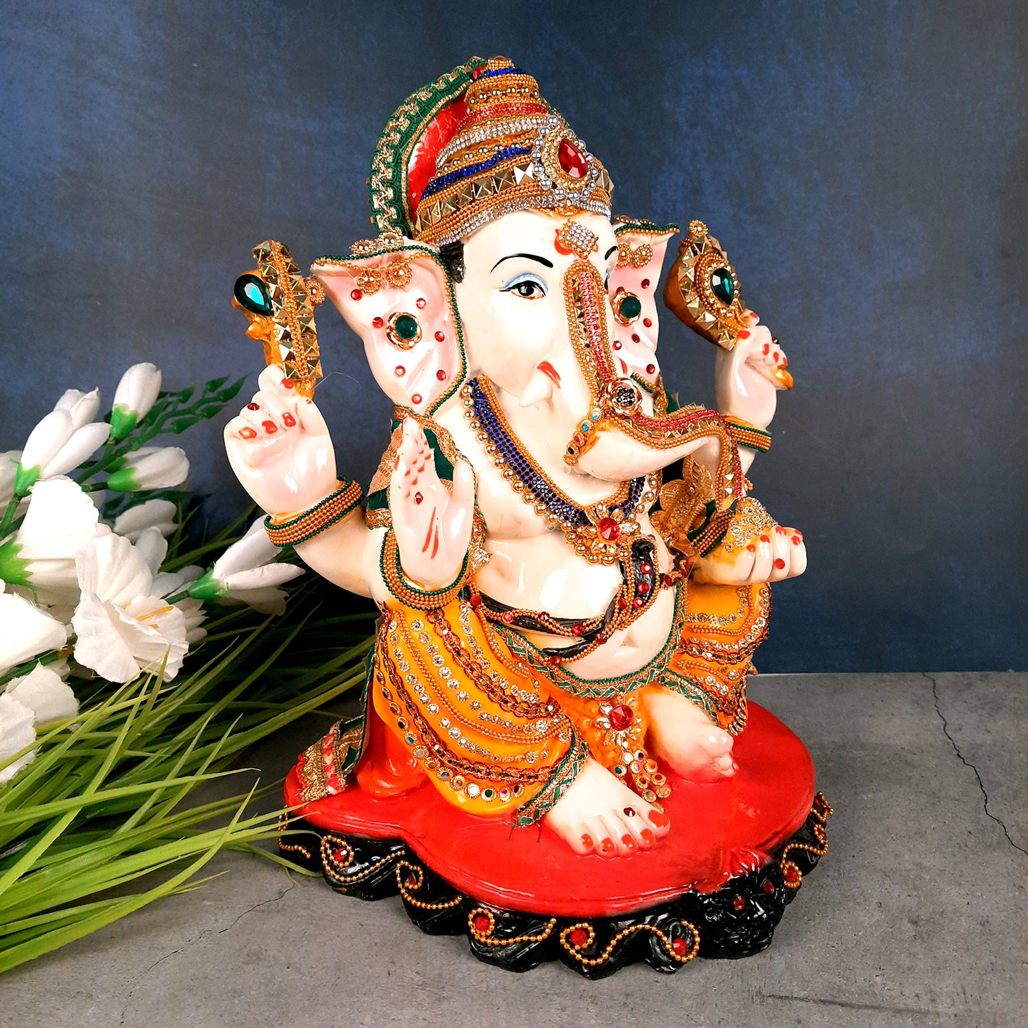 Lord Ganesha Murti | Ganesh Murti for Ganesh Chaturthi - 13 Inch- Apkamart