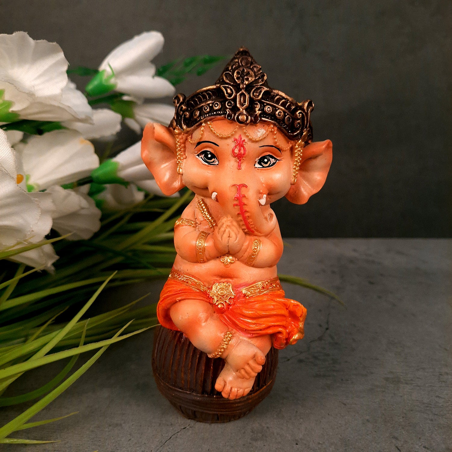 Ganeshji Statue - For Table Decor & Living Room -4 Inch- Apkamart