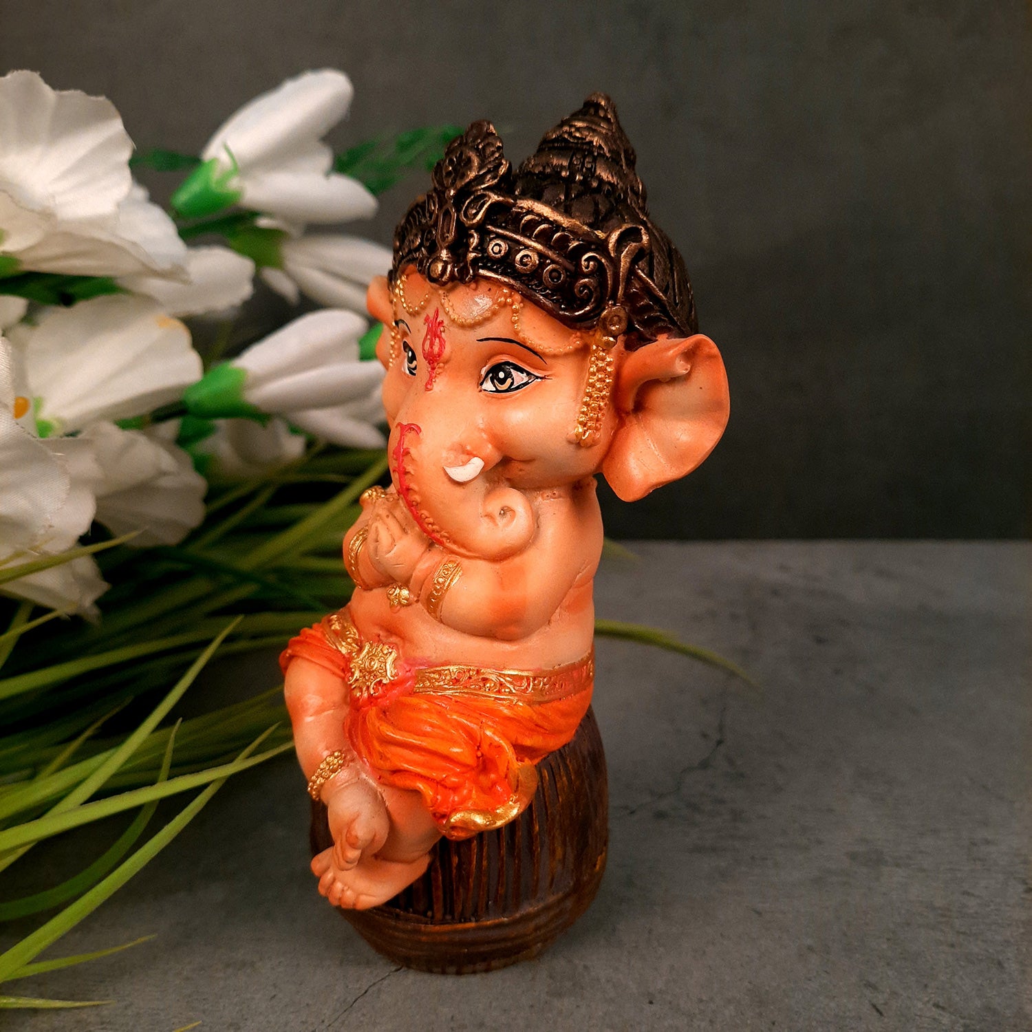 Ganeshji Statue - For Table Decor & Living Room -4 Inch- Apkamart