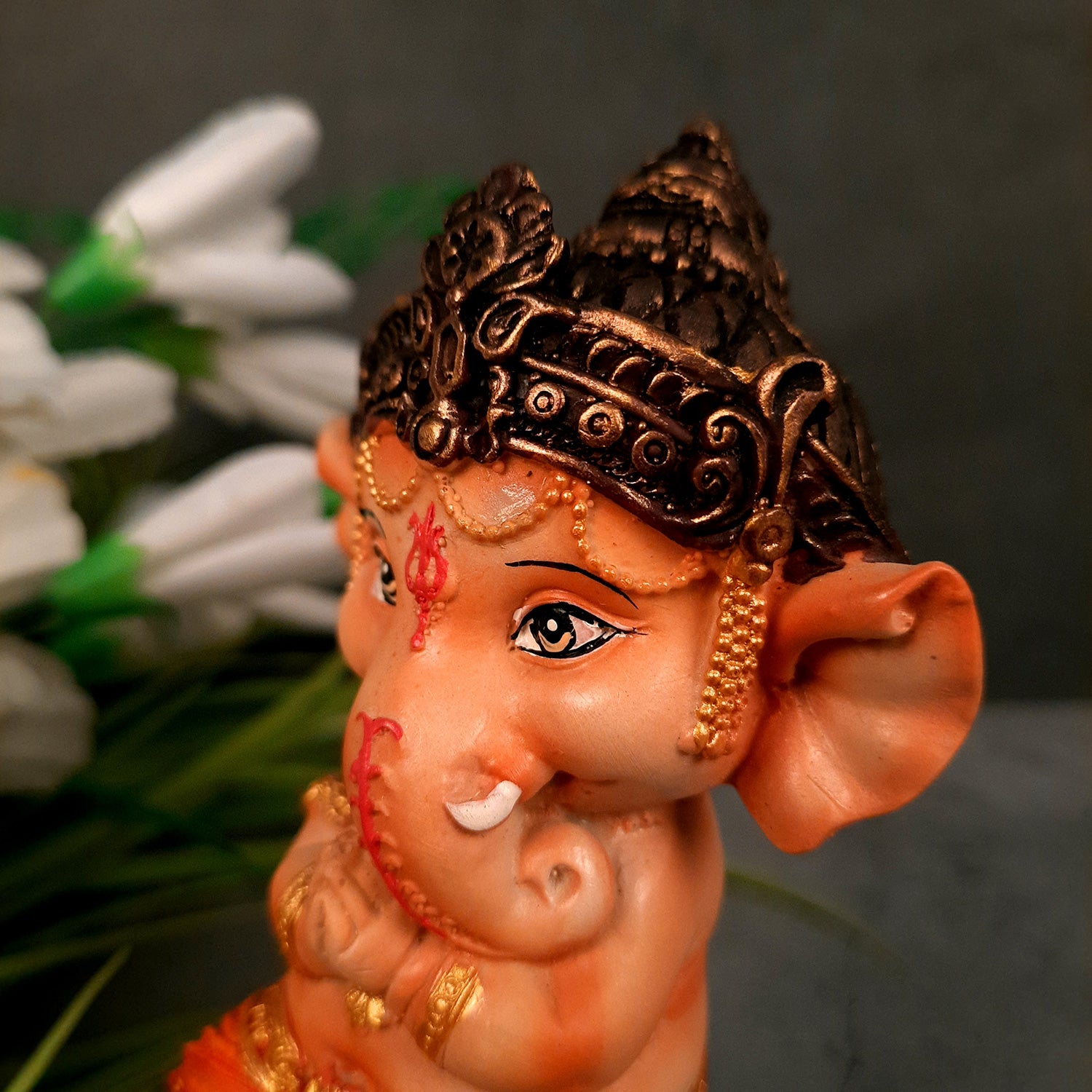 Ganeshji Statue - For Table Decor & Living Room -4 Inch- Apkamart