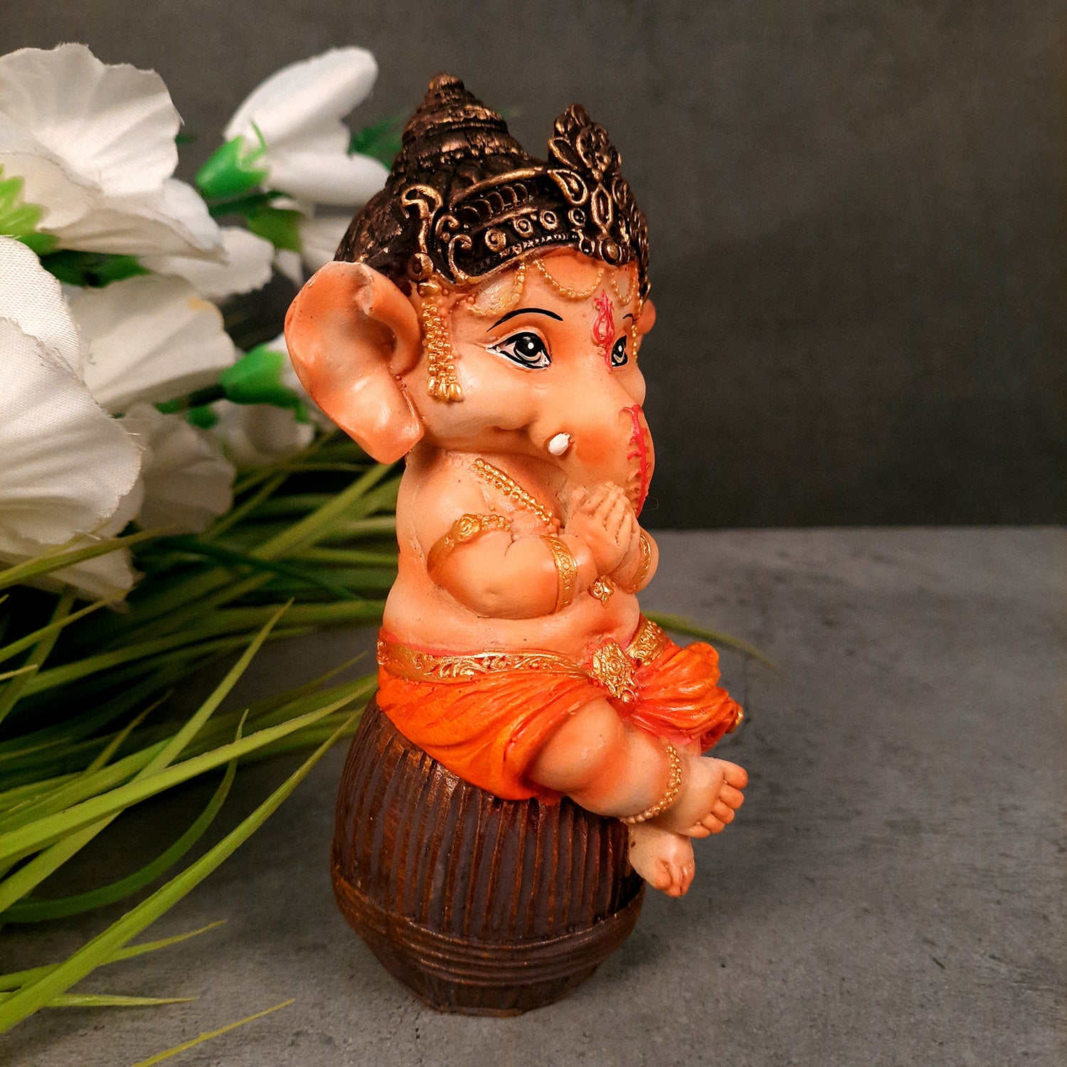 Ganeshji Statue - For Table Decor & Living Room -4 Inch- Apkamart
