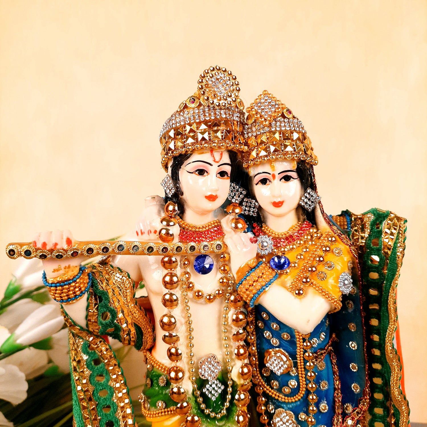 Radha Krishna Idol -Radha Krishna Murti for Gift -12 Inch- Apkamart