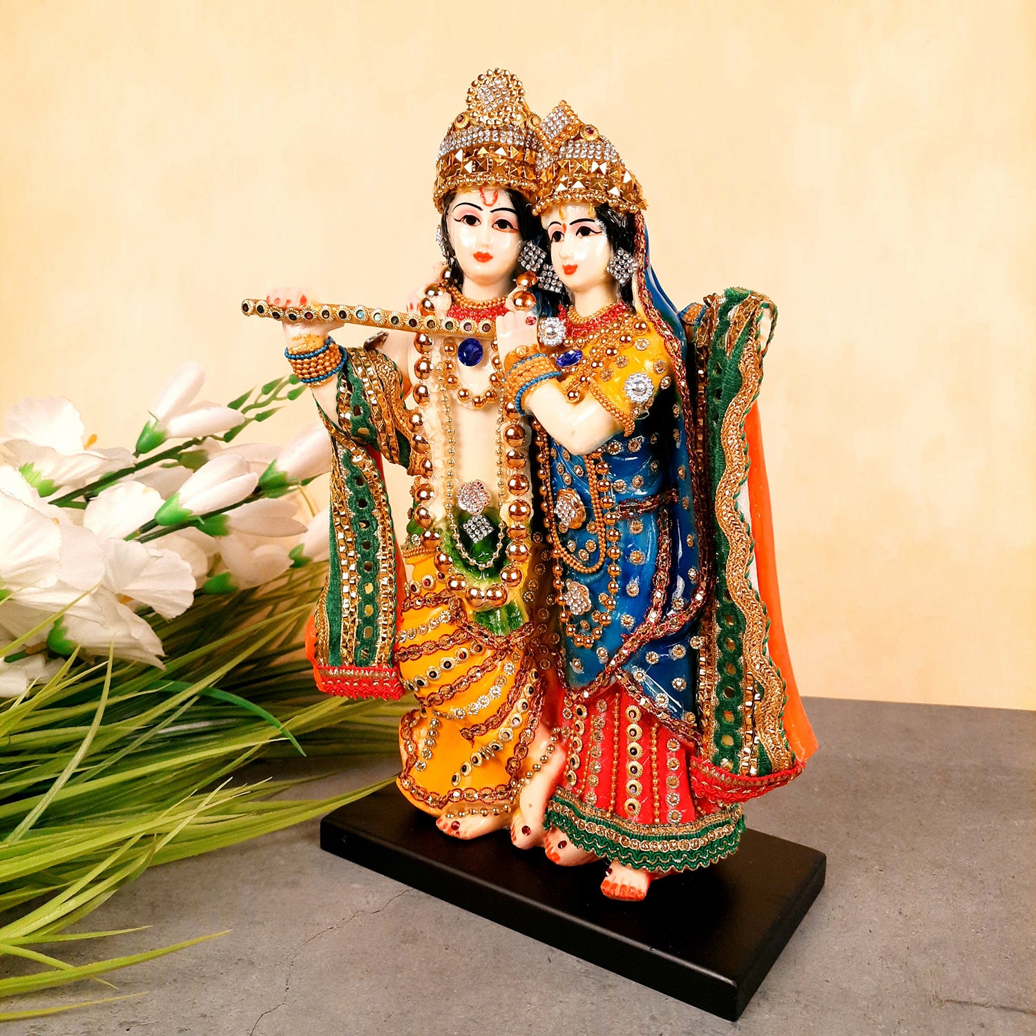 Radha Krishna Idol -Radha Krishna Murti for Gift -12 Inch- Apkamart