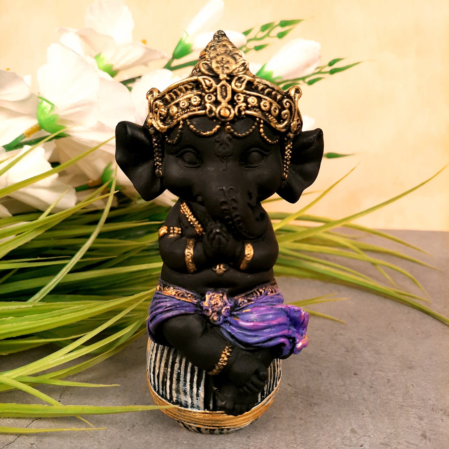 Cute Ganesha Statue - Ganesh Idol for Home - 6 Inch- Apkamart