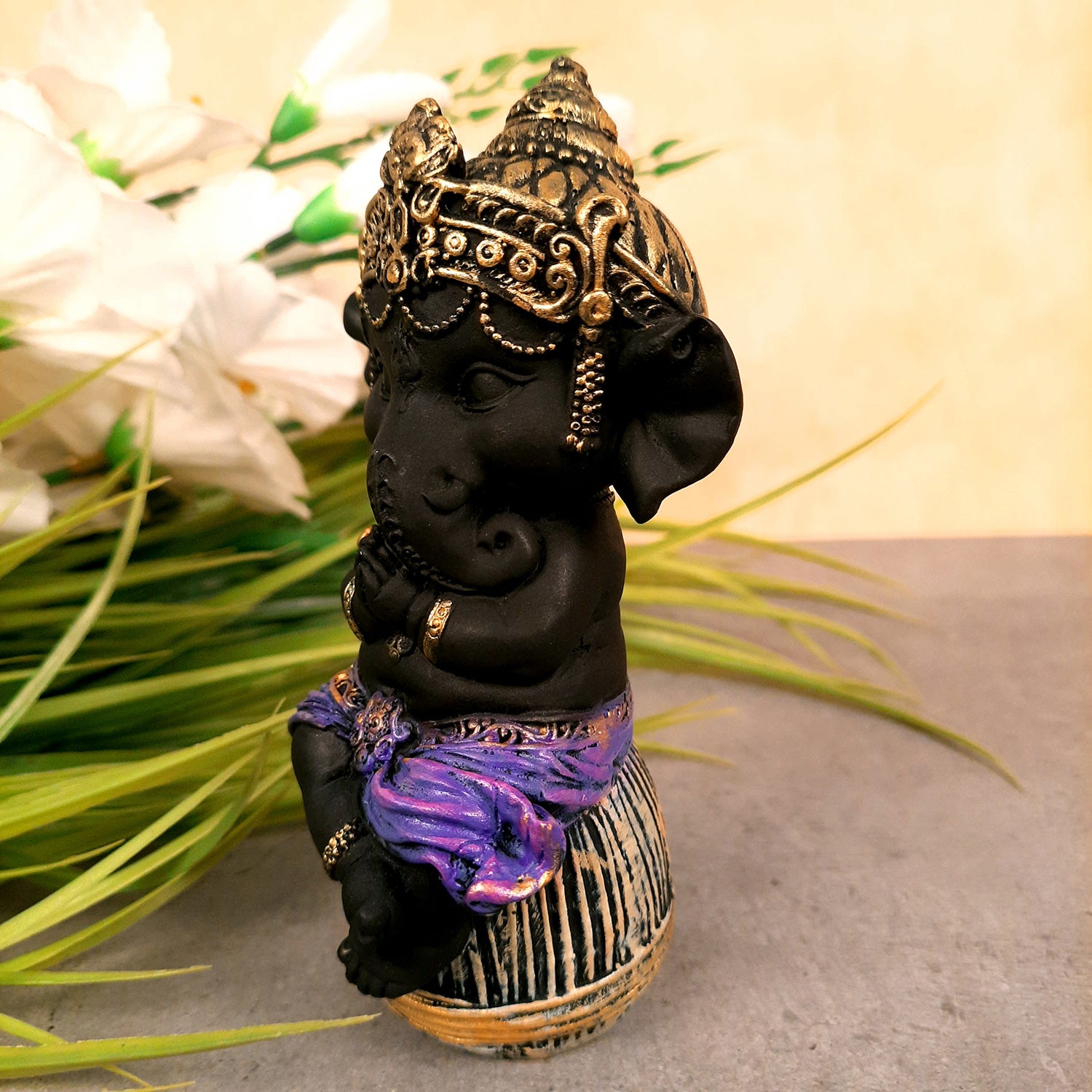 Cute Ganesha Statue - Ganesh Idol for Home - 6 Inch- Apkamart