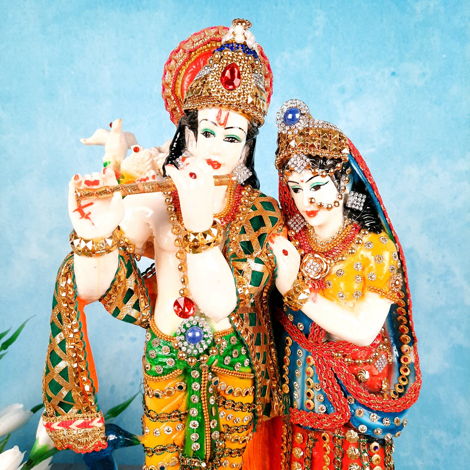 Radha Krishna Statue - Radha Krishna Murti for Home - 16 Inch- Apkamart