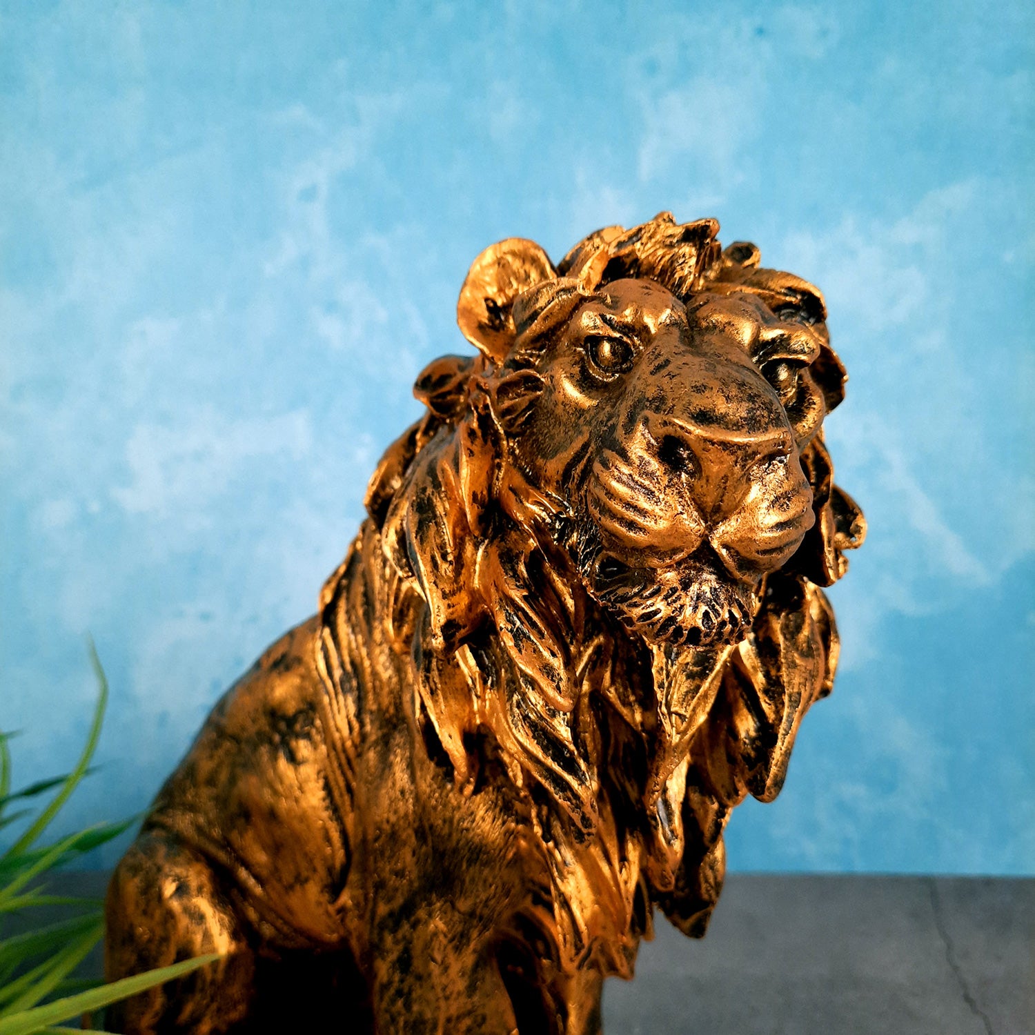 Lion Showpiece - Decorative Showpiece for Table & Office Decor - 12 Inches- Apkamart