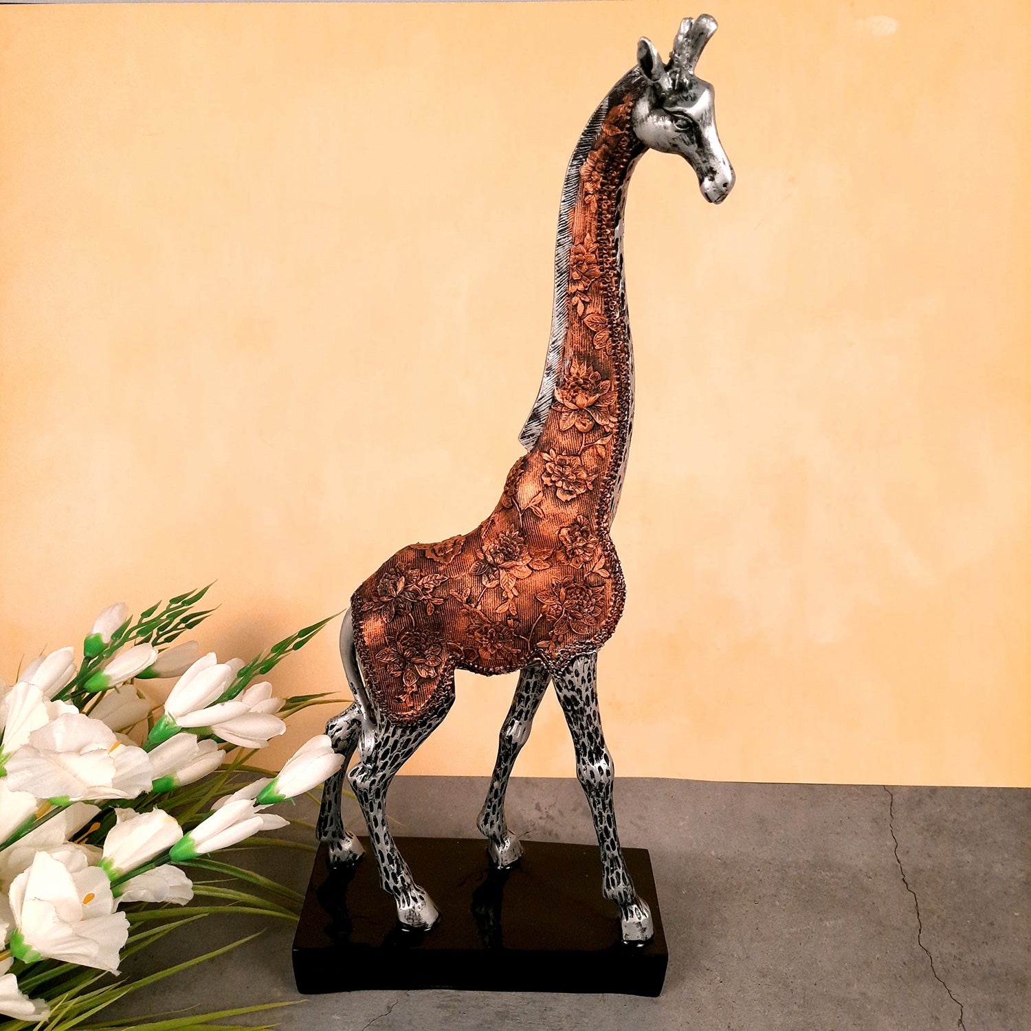Giraffe Set Showpiece - For Home Decor & Gifts - 15 Inch (Set of 2)- Apkamart