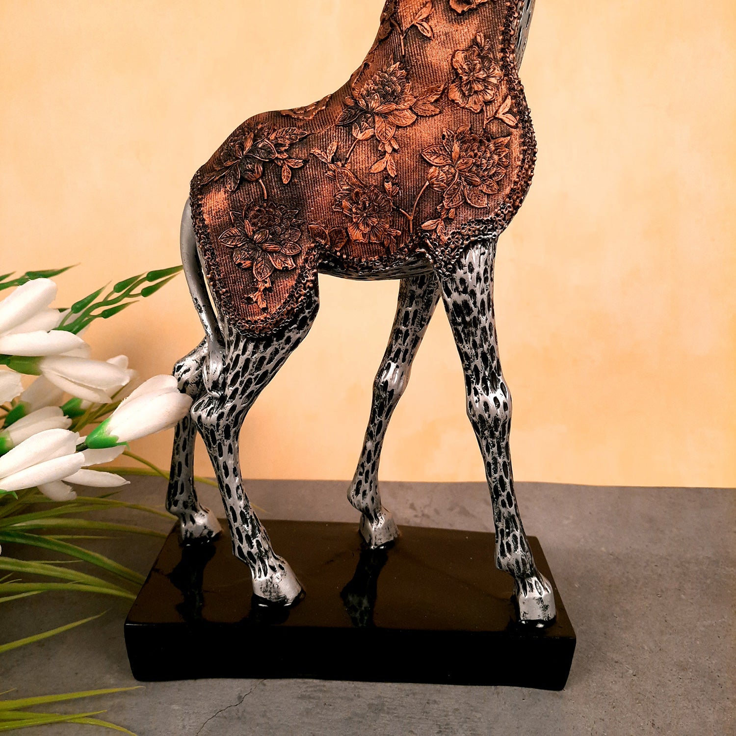 Giraffe Set Showpiece - For Home Decor & Gifts - 15 Inch (Set of 2)- Apkamart