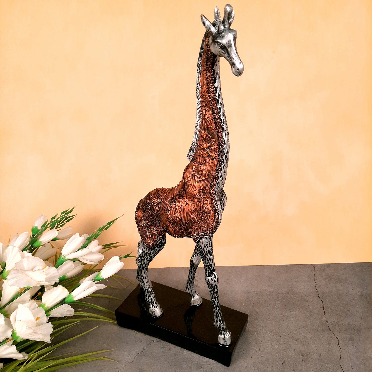 Giraffe Set Showpiece - For Home Decor & Gifts - 15 Inch (Set of 2)- Apkamart