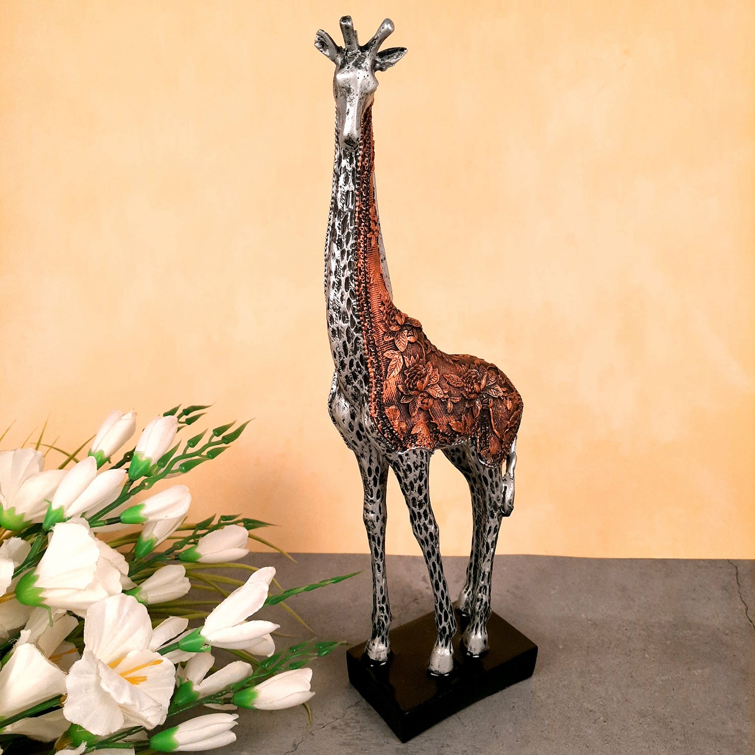 Giraffe Set Showpiece - For Home Decor & Gifts - 15 Inch (Set of 2)- Apkamart