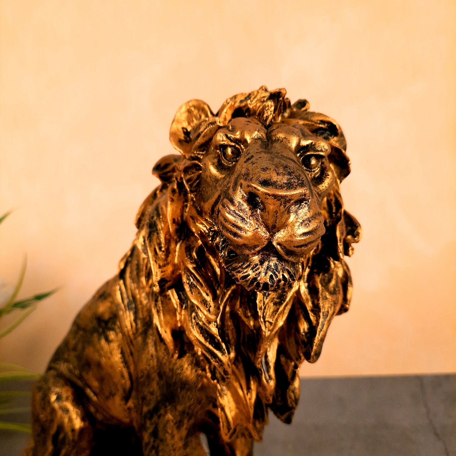 Lion Showpiece - Decorative Showpiece for Table & Office Decor - 12 Inches- Apkamart
