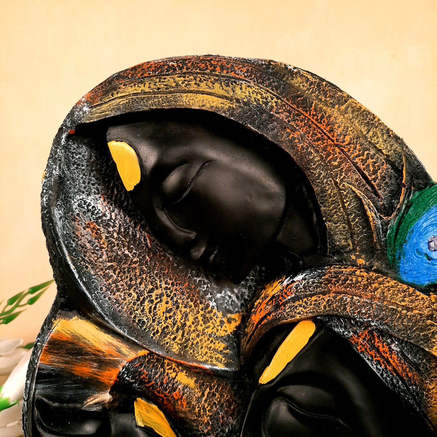 Radha Krishna Statue - For Living Room & Gifts - 15 Inch- Apkamart #Color_Black