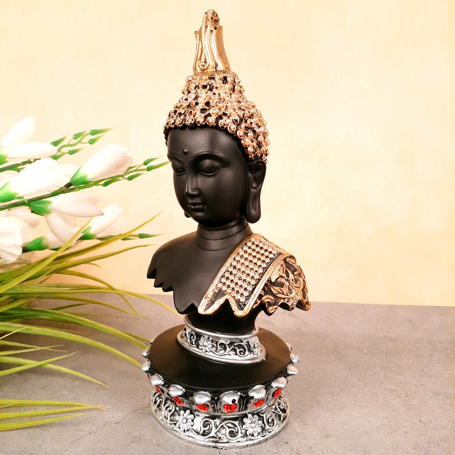 Buddha Head Home Decor -for Home Decor & Spiritual Living - 10 Inch- Apkamart