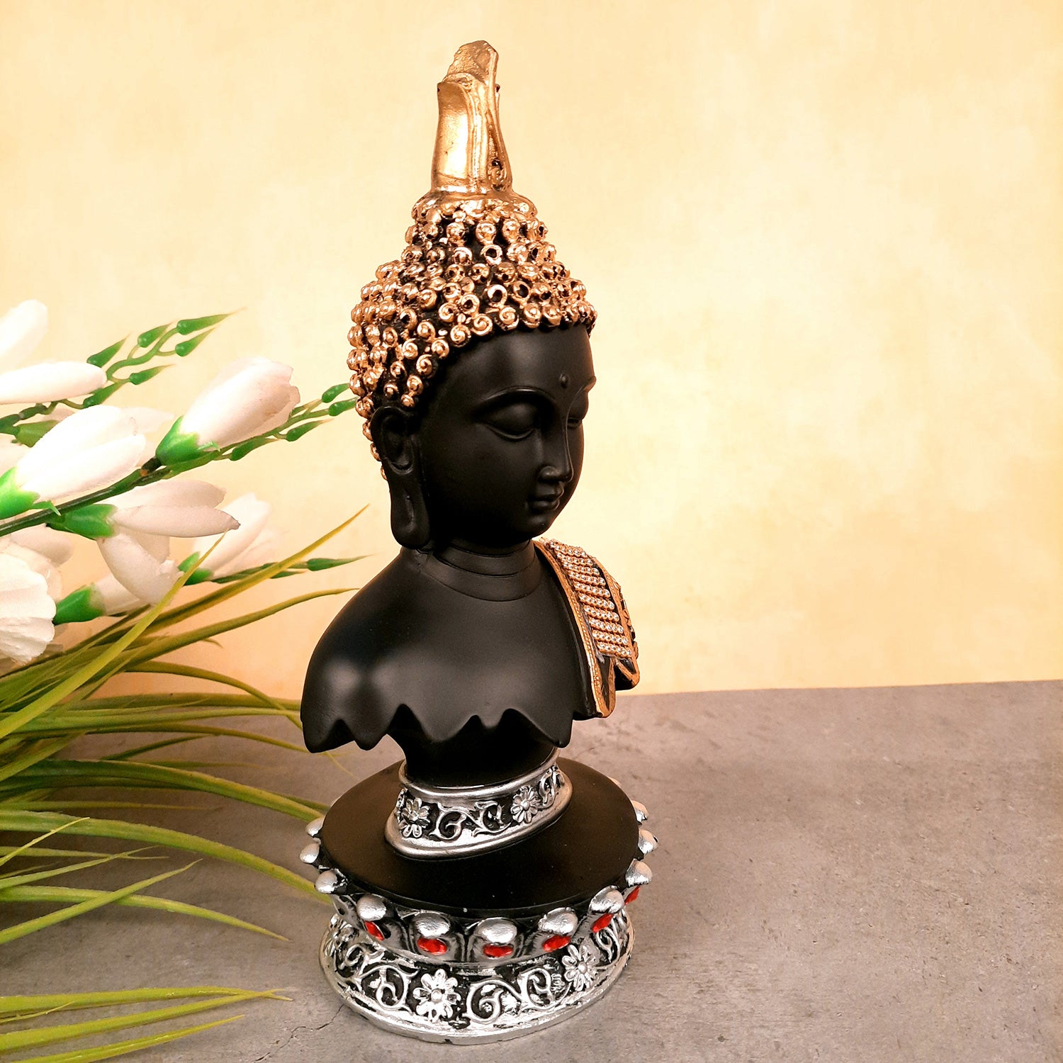 Buddha Head Home Decor -for Home Decor & Spiritual Living - 10 Inch- Apkamart