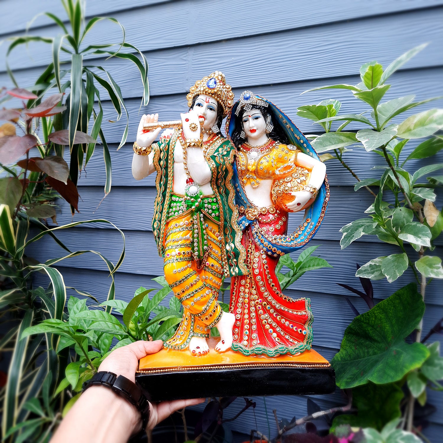 Radha Krishna Statue | Radha Krishna Idol Murti - for Gift, Home, Table, Living Room, Office, Puja Room Decoration - 15 Inch - Apkamart #Style_Design 2