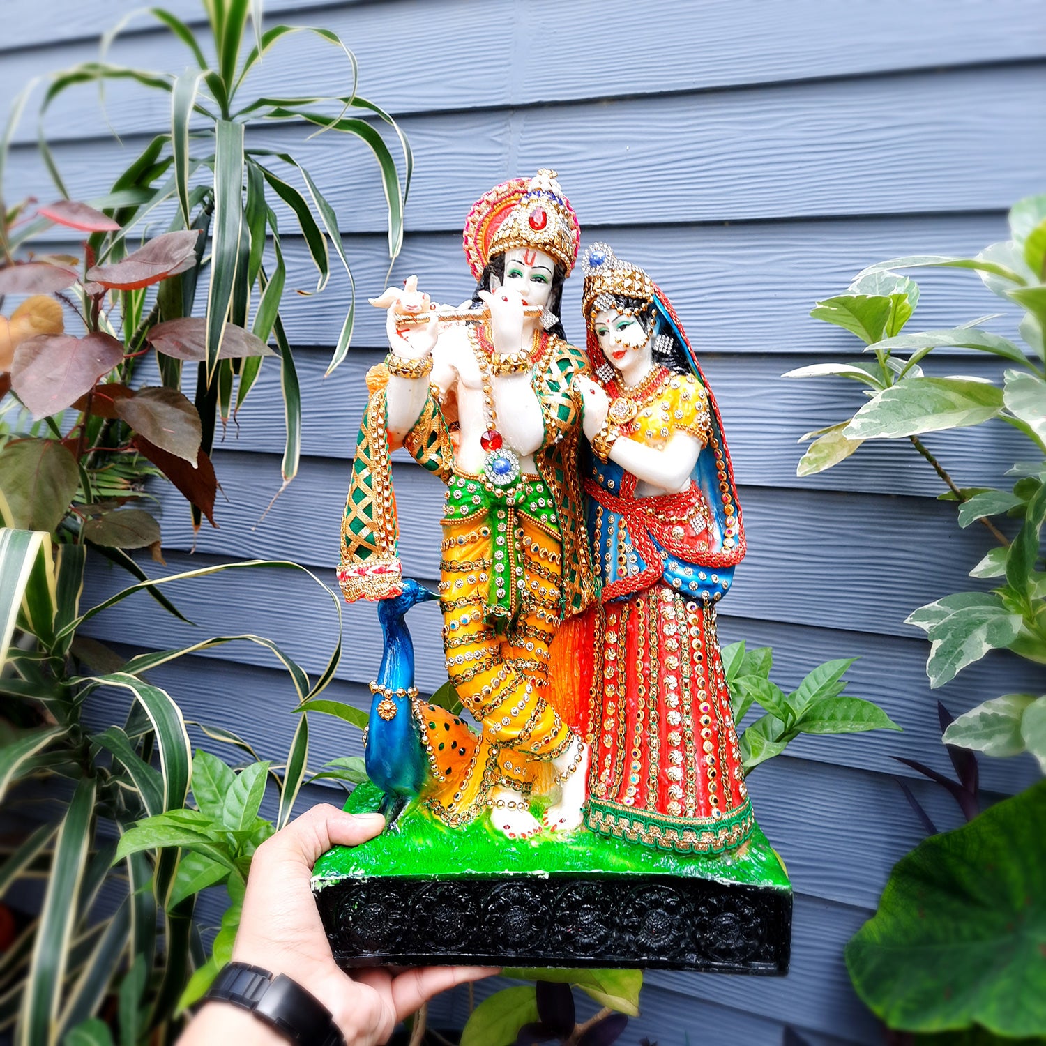 Radha Krishna Statue - Radha Krishna Murti for Home - 16 Inch- Apkamart