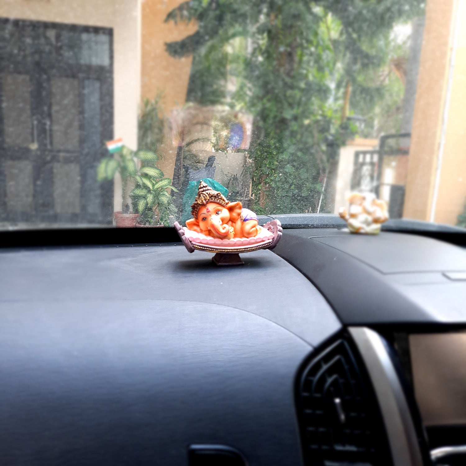 Ganesha Showpiece Set - Baby Ganesha Sitting & Lying Statue Idol - for Home, Puja, Temple, Table Decor | For Diwali Decoration & Gifts - 4 Inch (Set of 2)