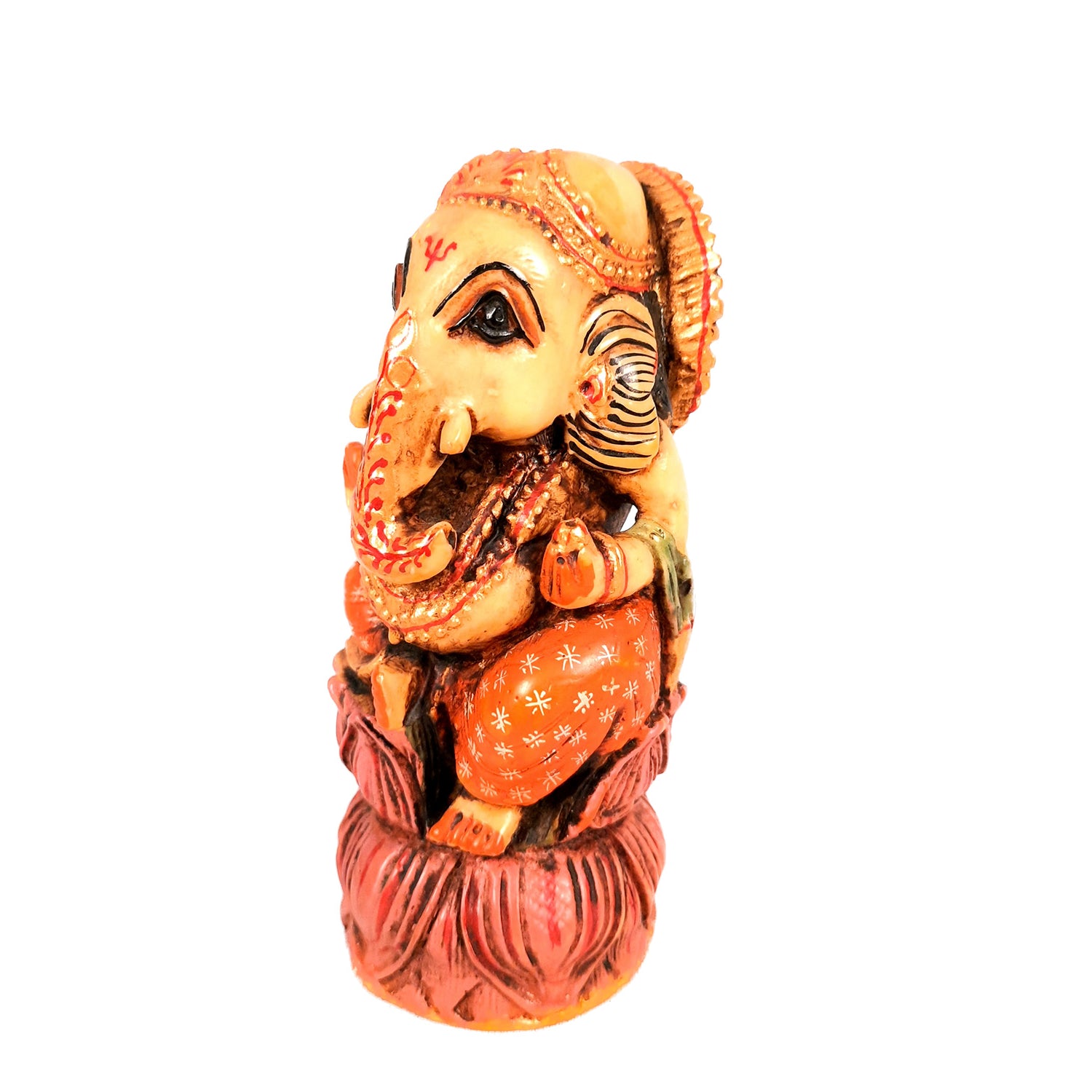 Ganesh Idol | Ganesha Statue - for Puja, Home & Table Decor | Ganpati Murti for Office Desk & Gifts - 5 Inch - Apkamart