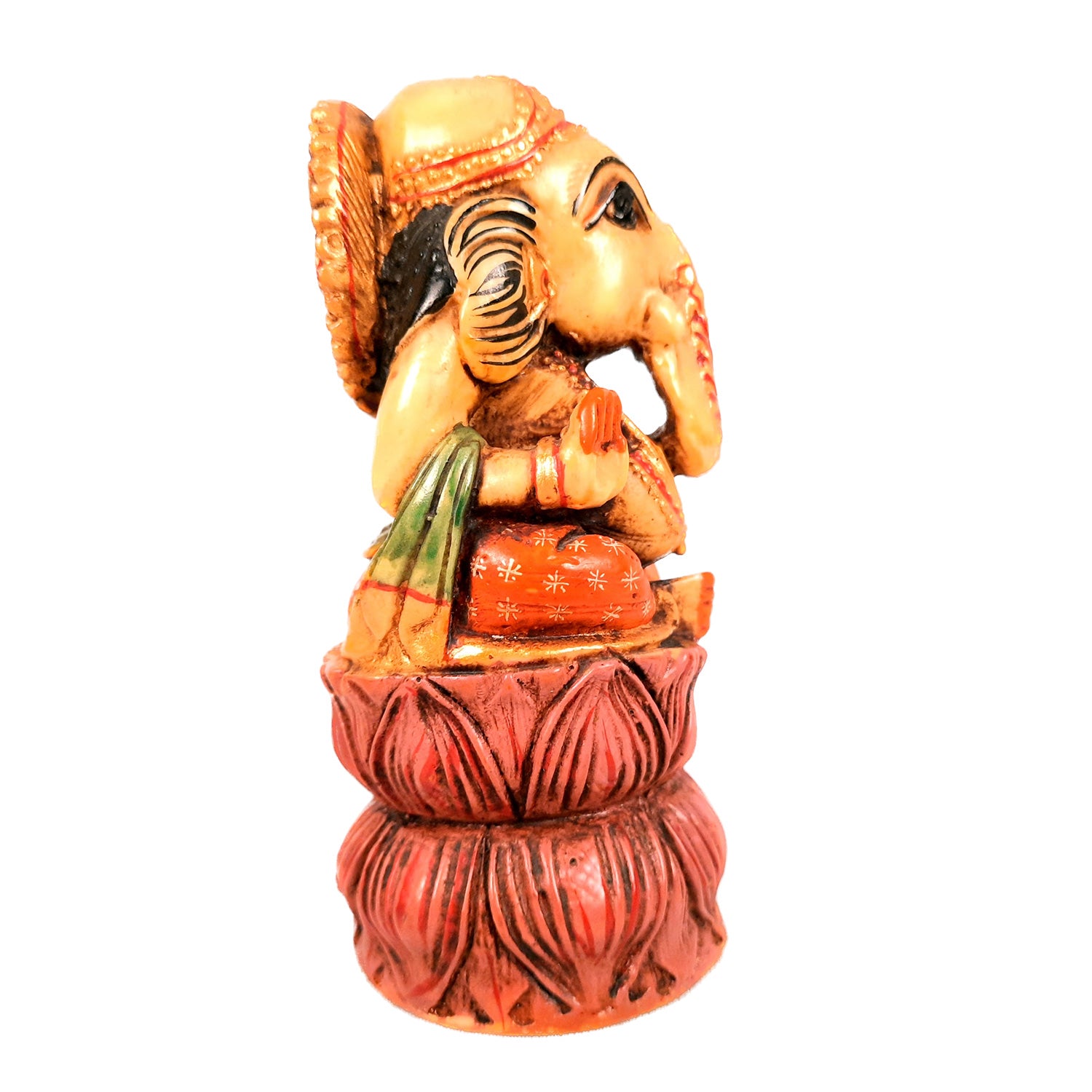 Ganesh Idol | Ganesha Statue - for Puja, Home & Table Decor | Ganpati Murti for Office Desk & Gifts - 5 Inch - Apkamart