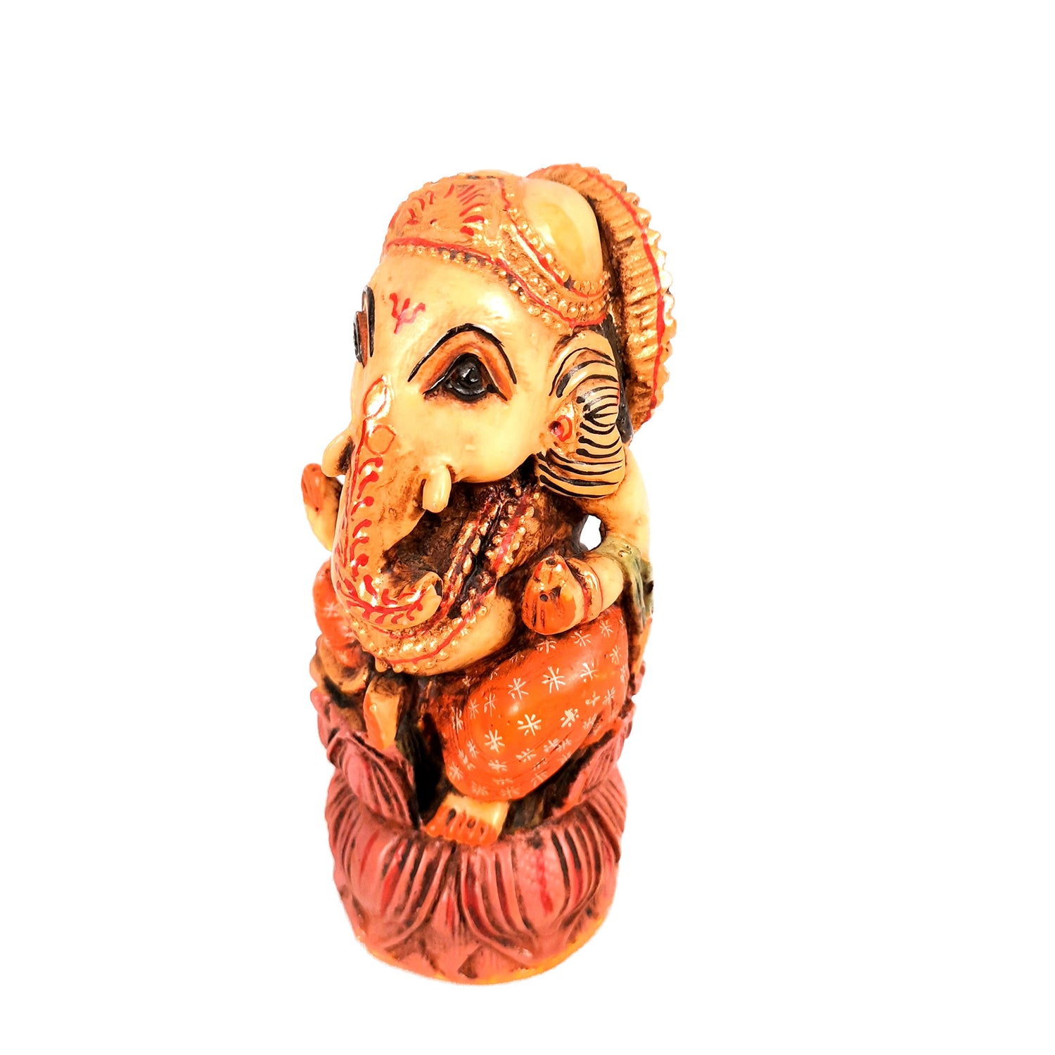 Ganesh Idol | Ganesha Statue - for Puja, Home & Table Decor | Ganpati Murti for Office Desk & Gifts - 5 Inch - Apkamart