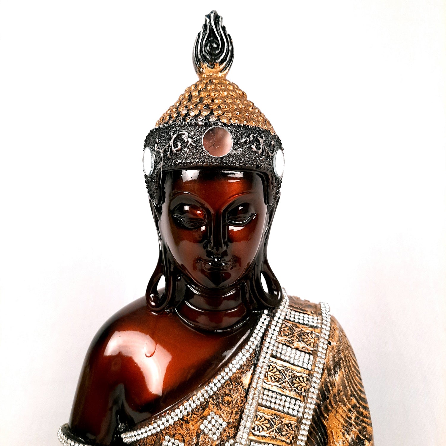 Buddha Statue | Lord Gautam Buddha in Meditation Showpiece - For Living room, Home, Table, Shelf, Office Decor & Gift - 12 Inch - Apkamart