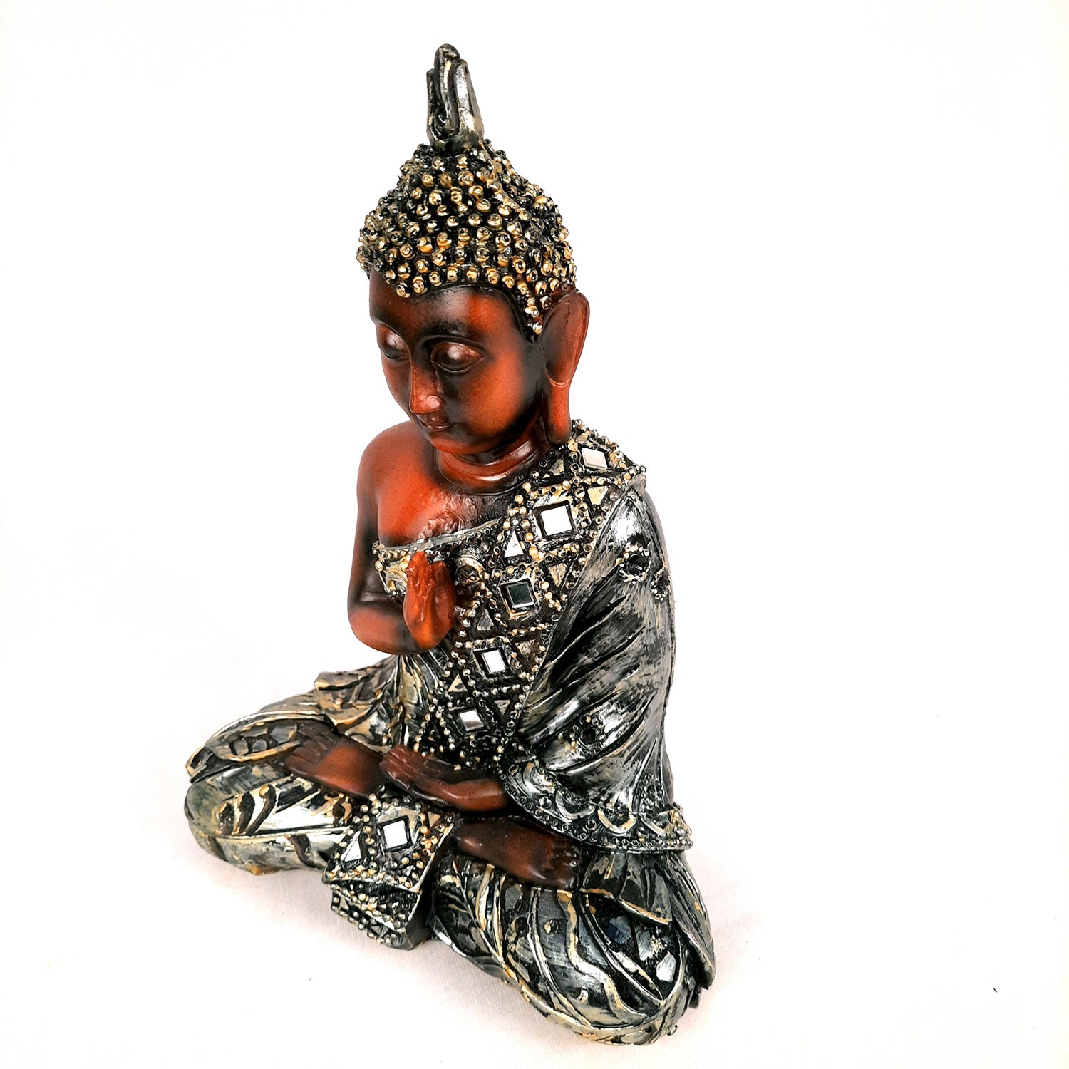 Buddha Statue | Lord Gautam Buddha in Meditation Showpiece - For Living Room, Home, Table, Shelf, Office Decor & Gift - 11 Inch - Apkamart