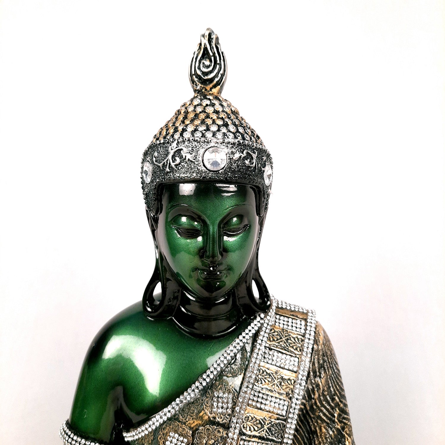 Buddha Statue | Lord Gautam Buddha in Meditation Showpiece - For Living room, Home, Table, Shelf, Office Decor & Gift - 12 Inch - Apkamart