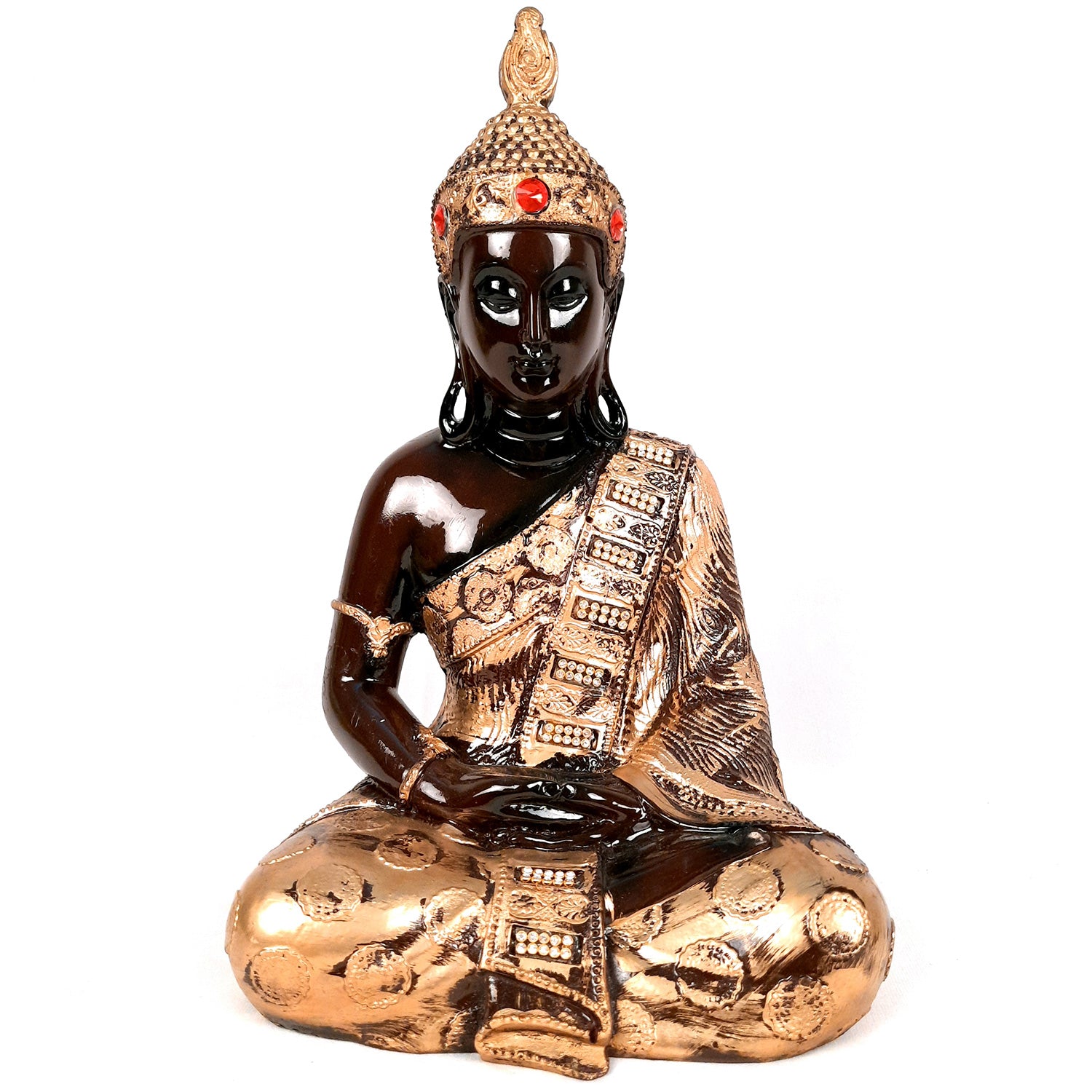 Buddha Statue | Lord Gautam Buddha in Meditation Showpiece - For Living room, Home, Table, Office Decor & Gift - 11 Inch - Apkamart