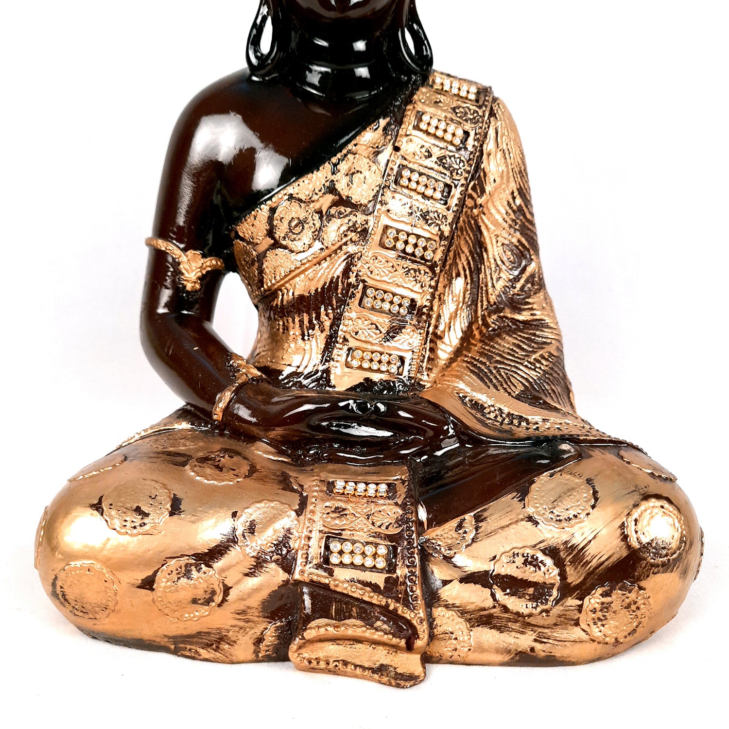 Buddha Statue | Lord Gautam Buddha in Meditation Showpiece - For Living room, Home, Table, Office Decor & Gift - 11 Inch - Apkamart