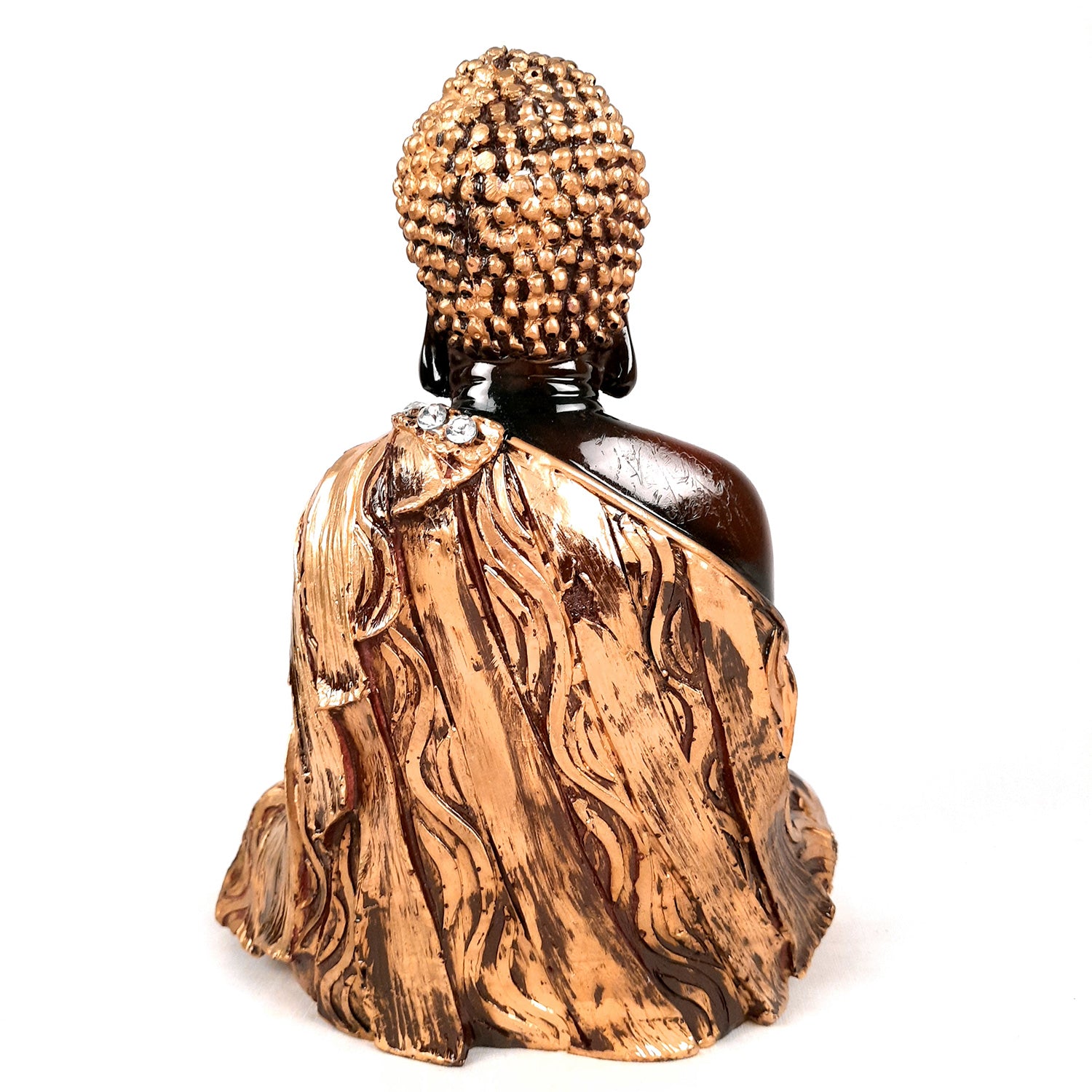 Buddha Statue with | Lord Gautam Buddha Showpiece in Meditation Pose - For Living room, Home, Table, Office Decor & Gift - 11 Inch - Apkamart