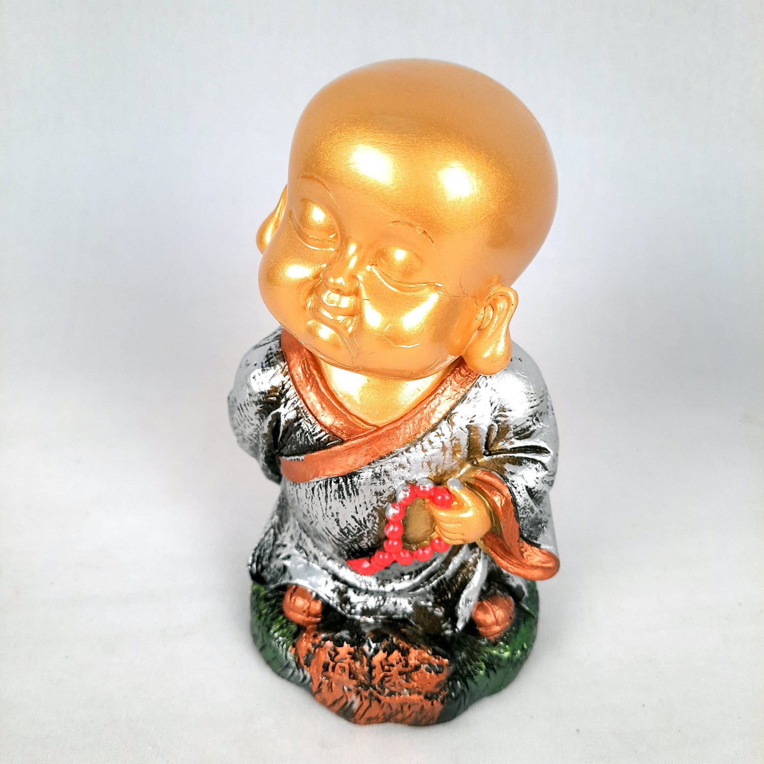 Buddha Baby Monk Showpiece | Feng Shui Child Monk Statue - for Home & Table Decor, Health, Wealth, Office Desk & Gift - Set of 3 -Apkamart