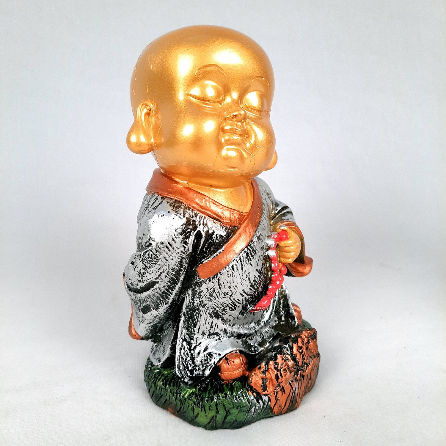Buddha Baby Monk Showpiece | Feng Shui Child Monk Statue - for Home & Table Decor, Health, Wealth, Office Desk & Gift - Set of 3 -Apkamart