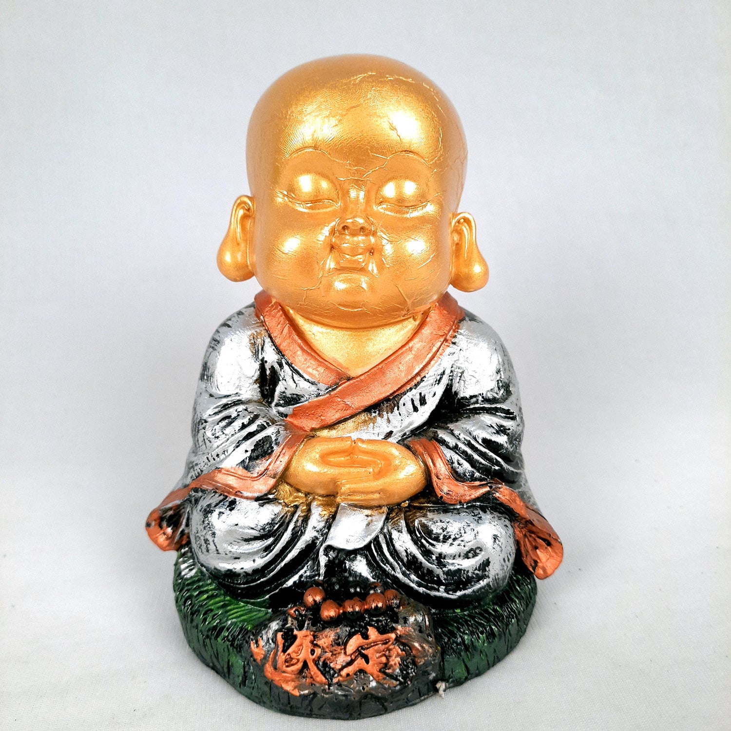 Buddha Baby Monk Showpiece | Feng Shui Child Monk Statue - for Home & Table Decor, Health, Wealth, Office Desk & Gift - Set of 3 -Apkamart