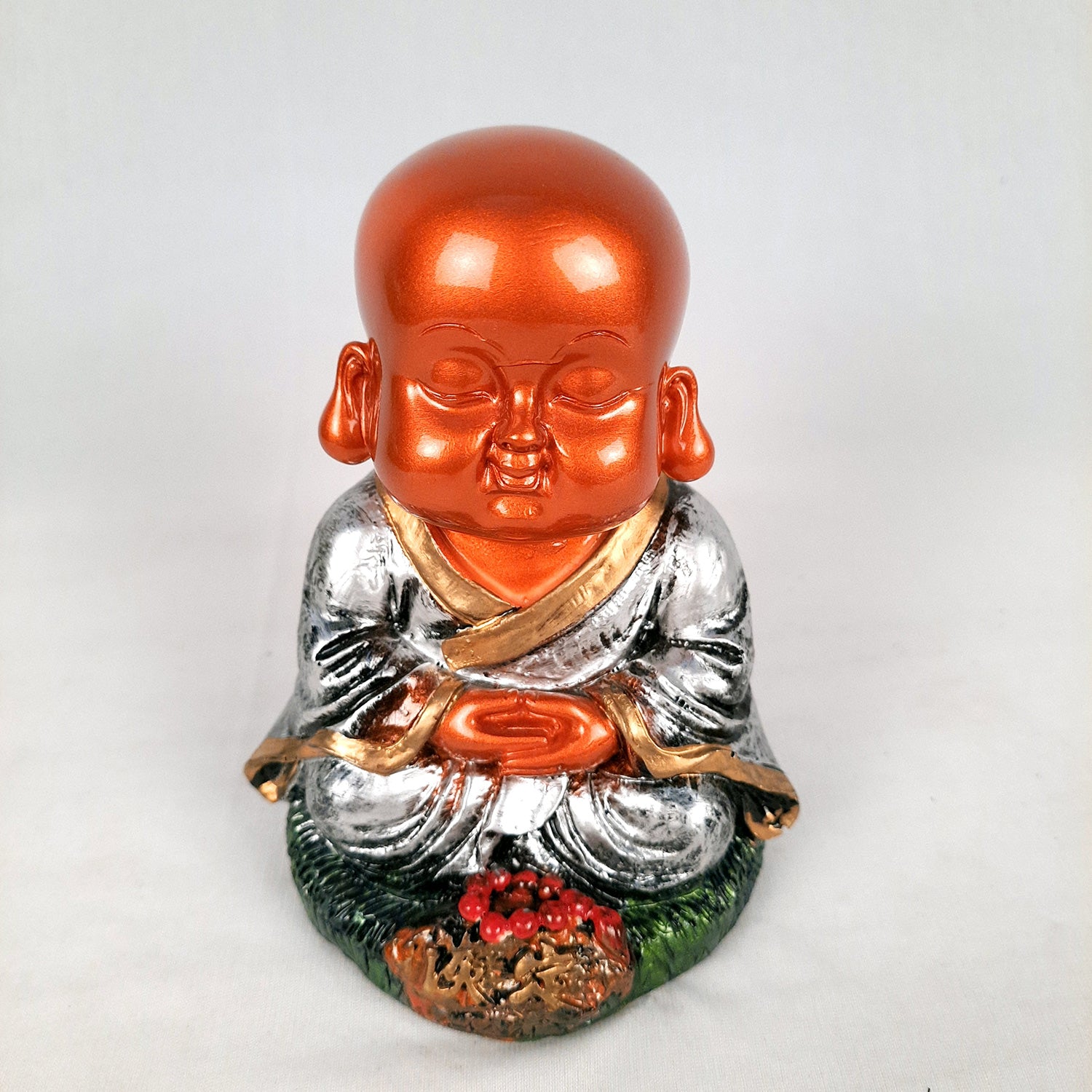 Buddha Baby Monk Showpiece | Feng Shui Decor - For Good Luck, Home, Table, Office Decor & Gift - 5 Inch (Set of 3) - Apkamart